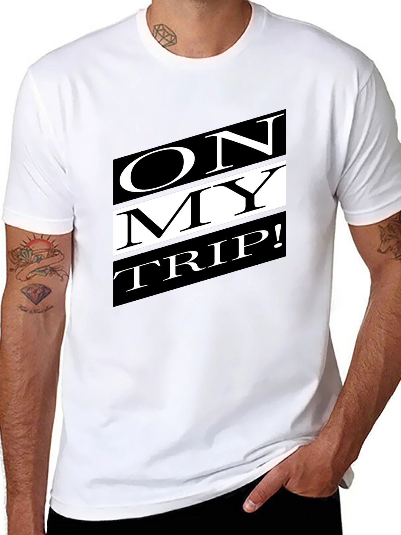 On My Trip Graphic T-Shirt - Black