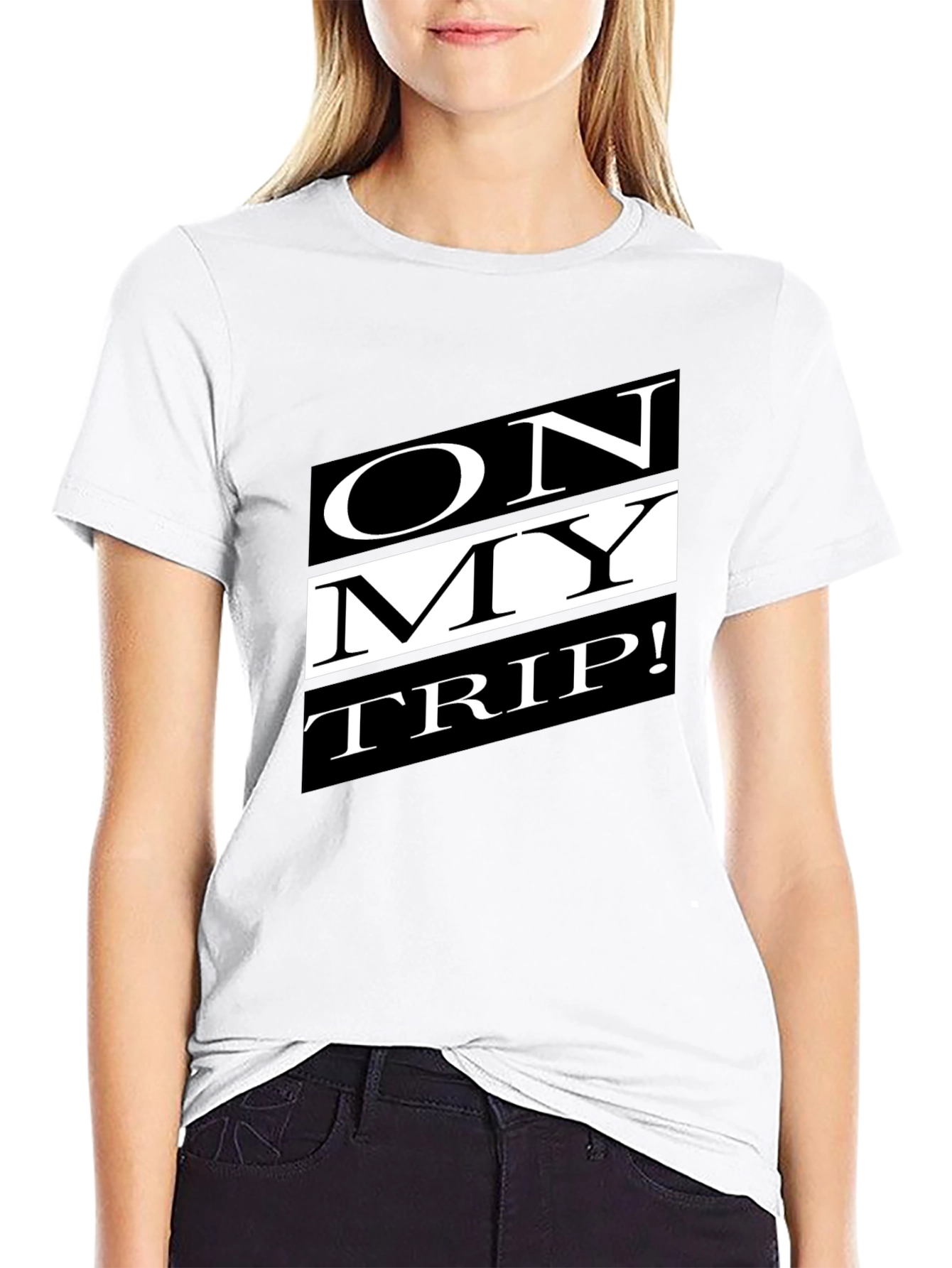 On My Trip Graphic T-Shirt - Black