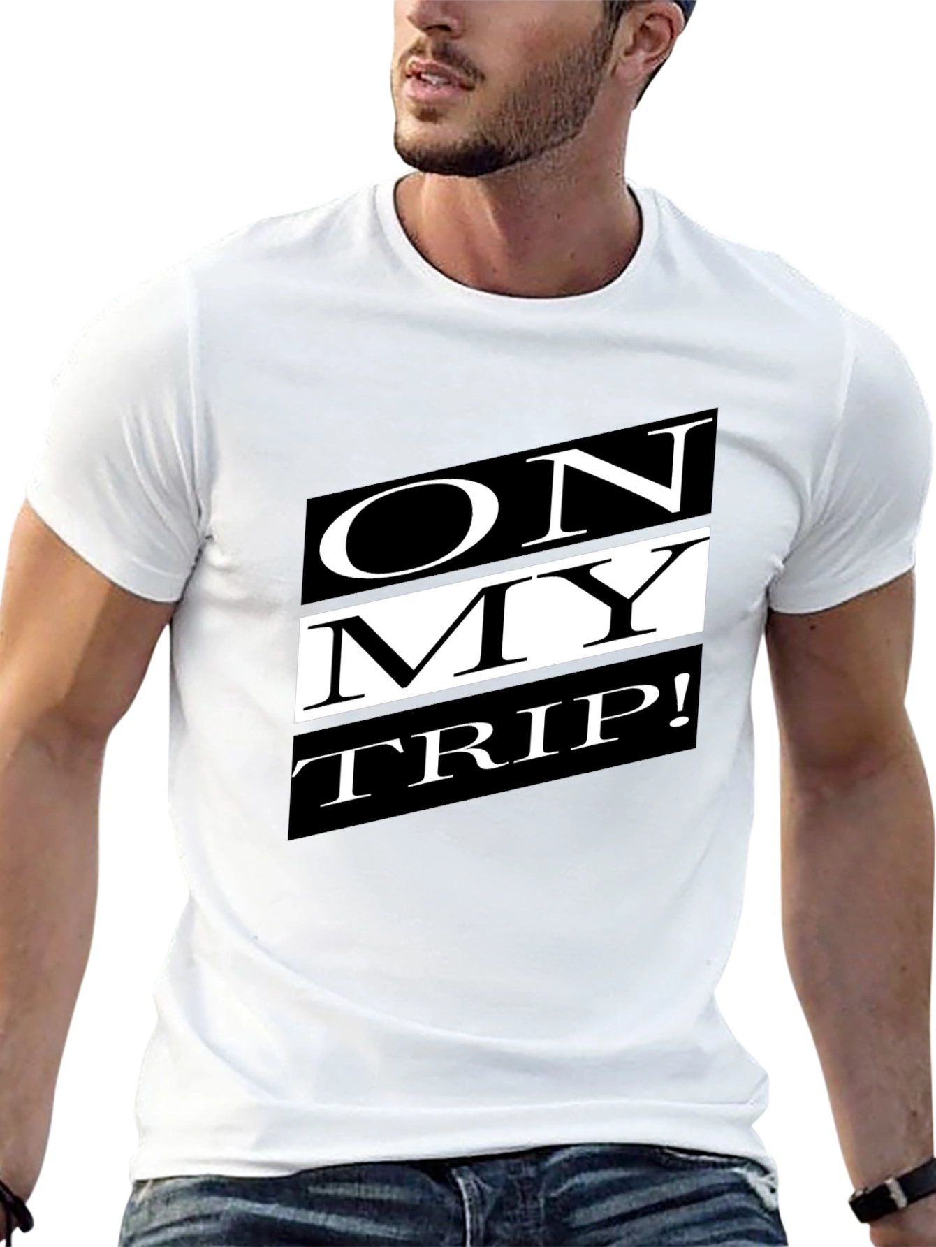 On My Trip Graphic T-Shirt - Black