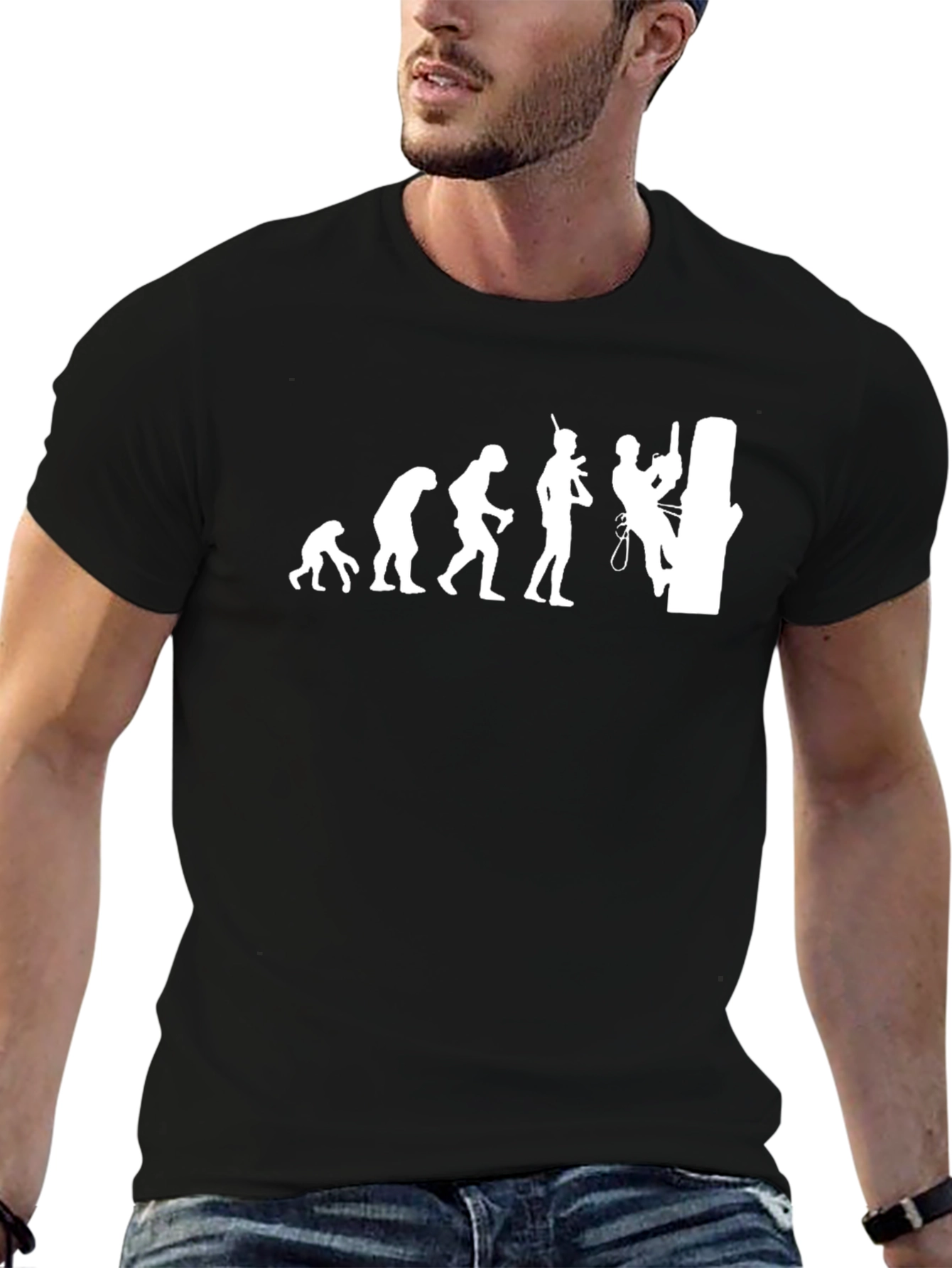 Evolution of Tree Climbing T-Shirt - Black