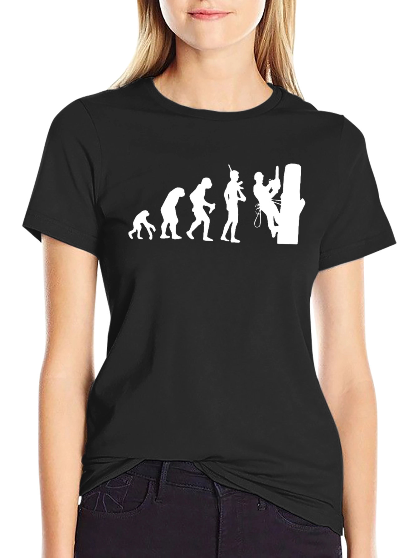Evolution of Tree Climbing T-Shirt - Black