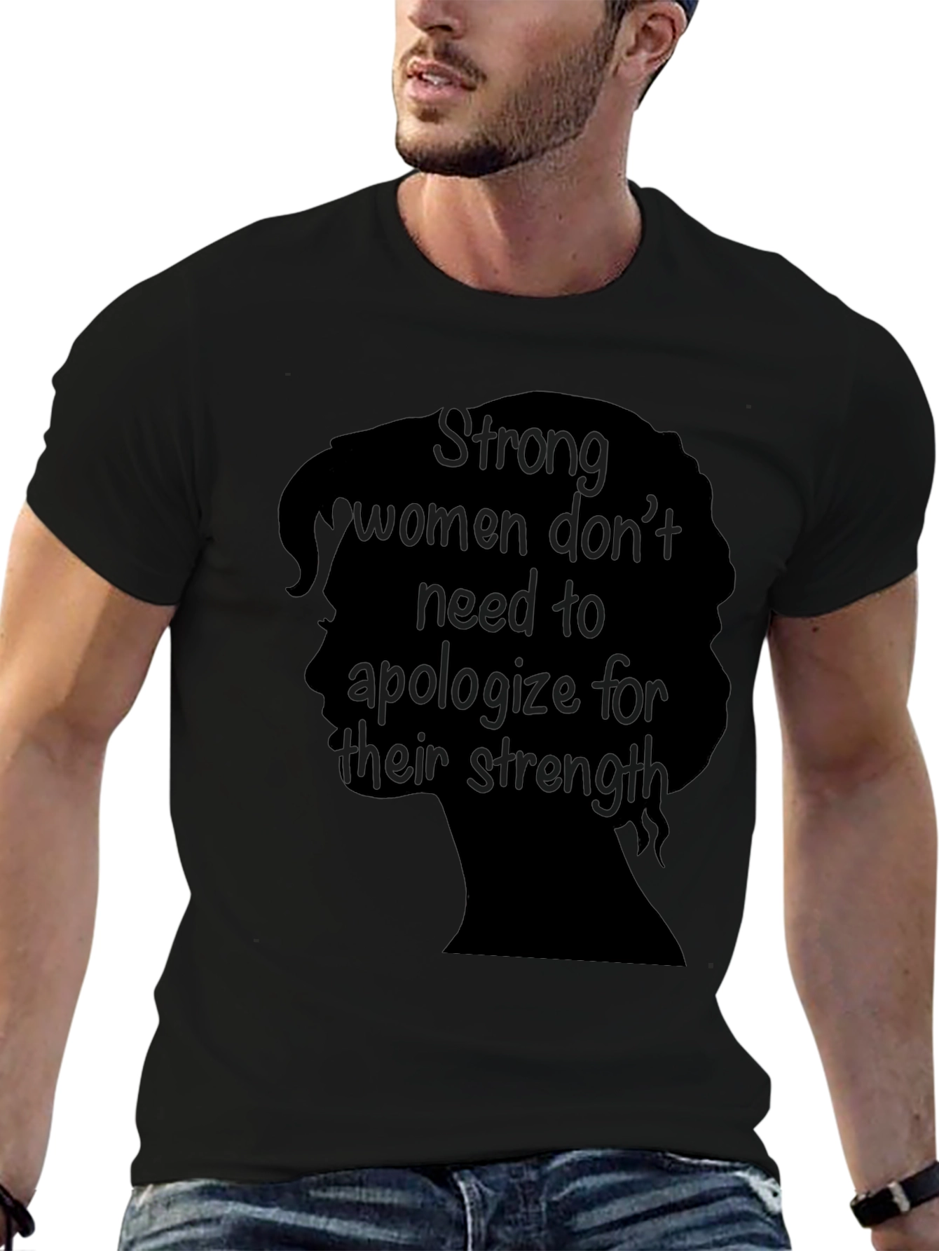 Empowered Woman Graphic Tee - Black