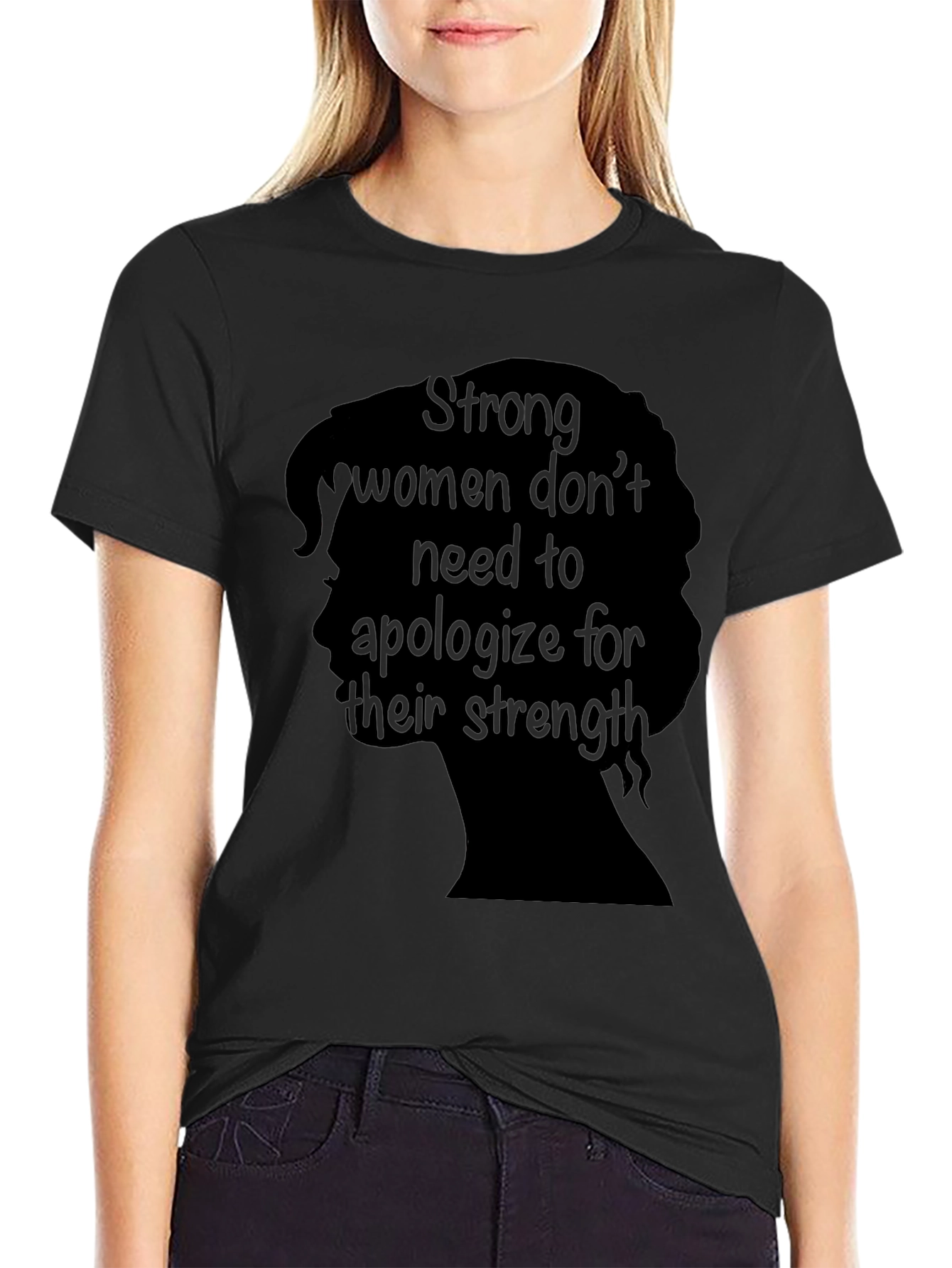 Empowered Woman Graphic Tee - Black
