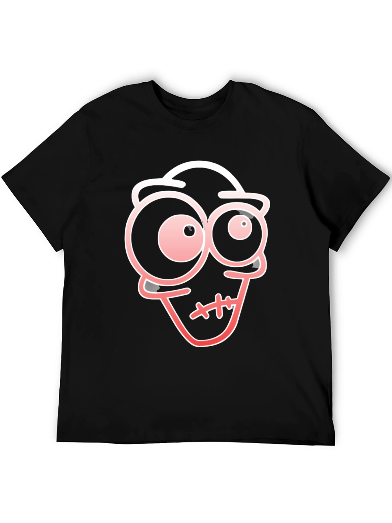 Cartoon Face Black T-Shirt