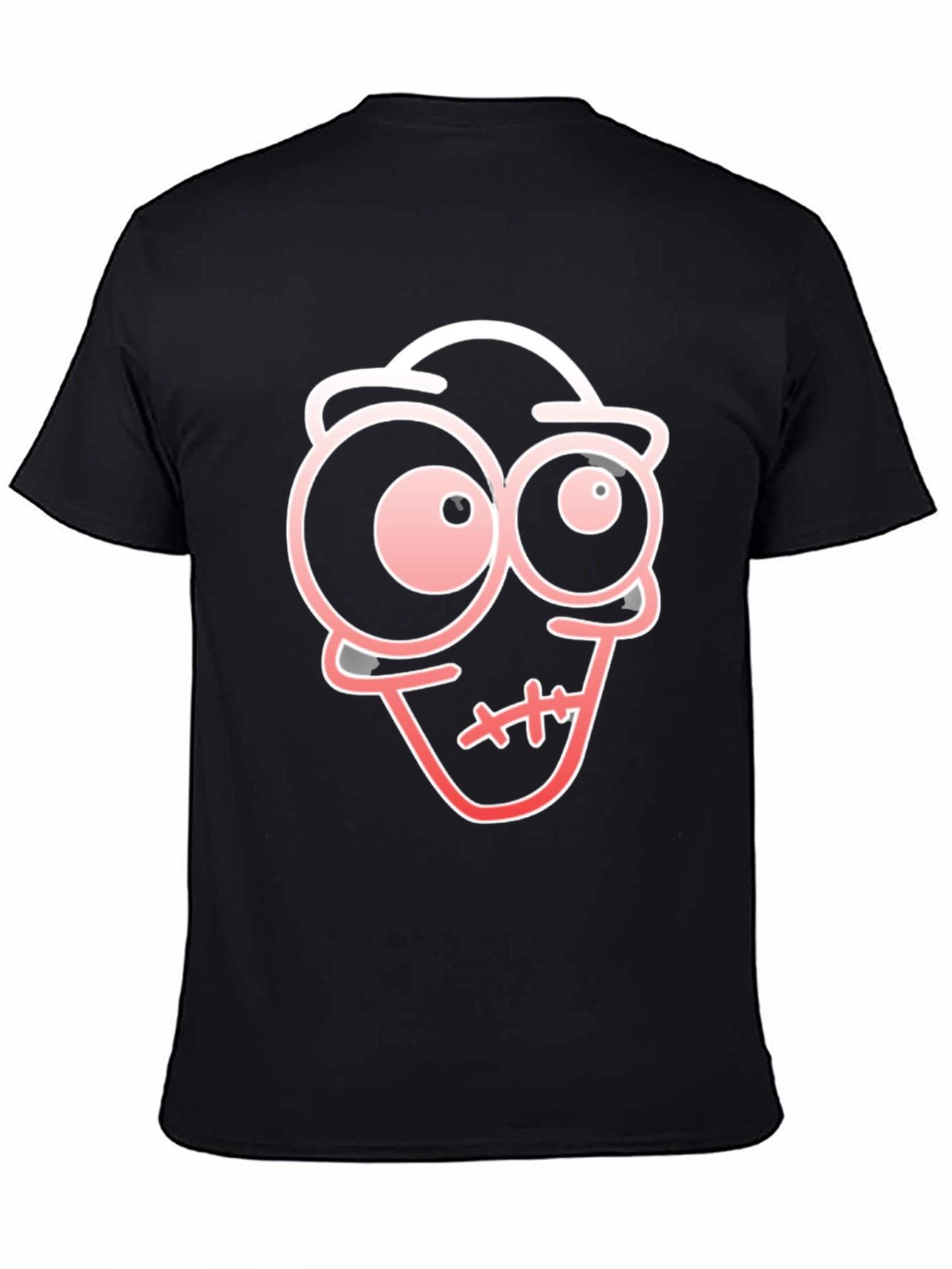 Cartoon Face Black T-Shirt