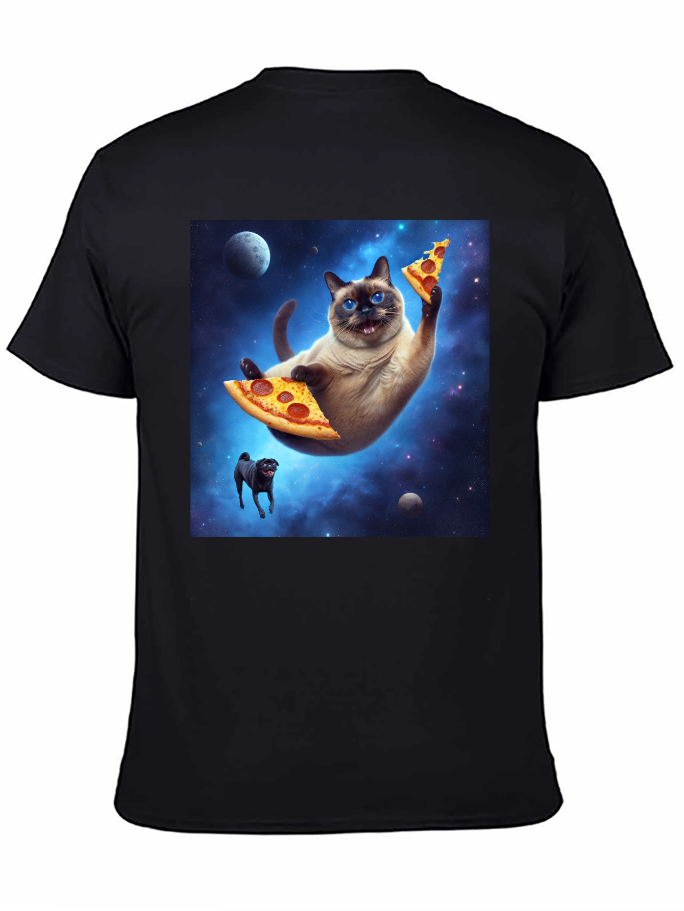 Space Cat Pizza T-Shirt