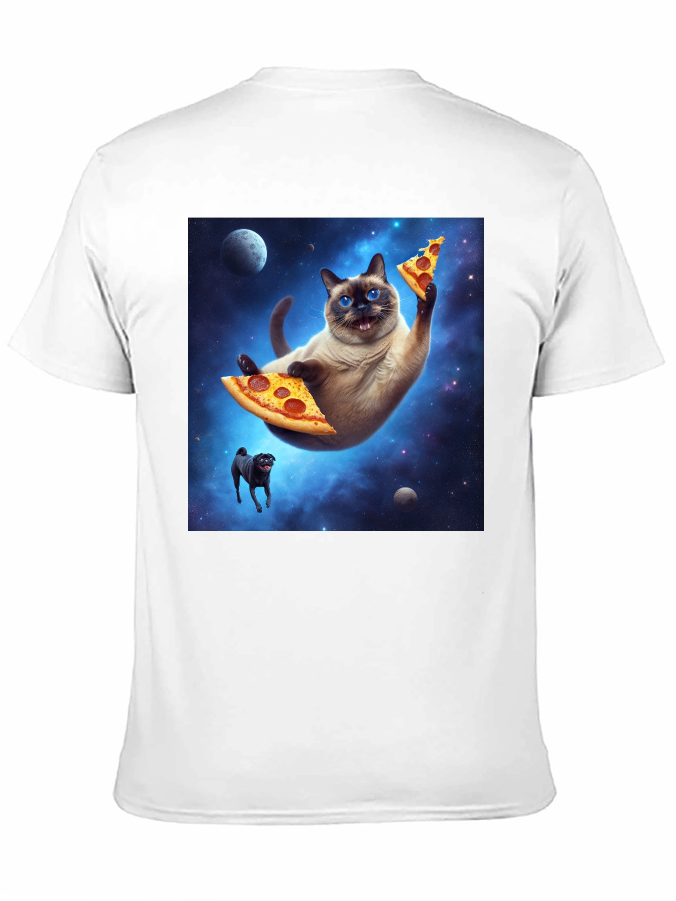 Space Cat Pizza T-Shirt