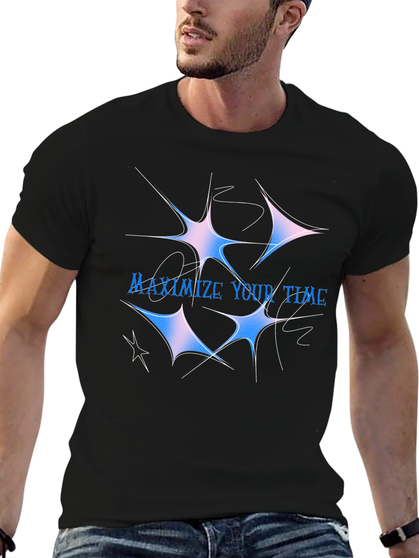 Maximize Your Time Graphic Tee - Black