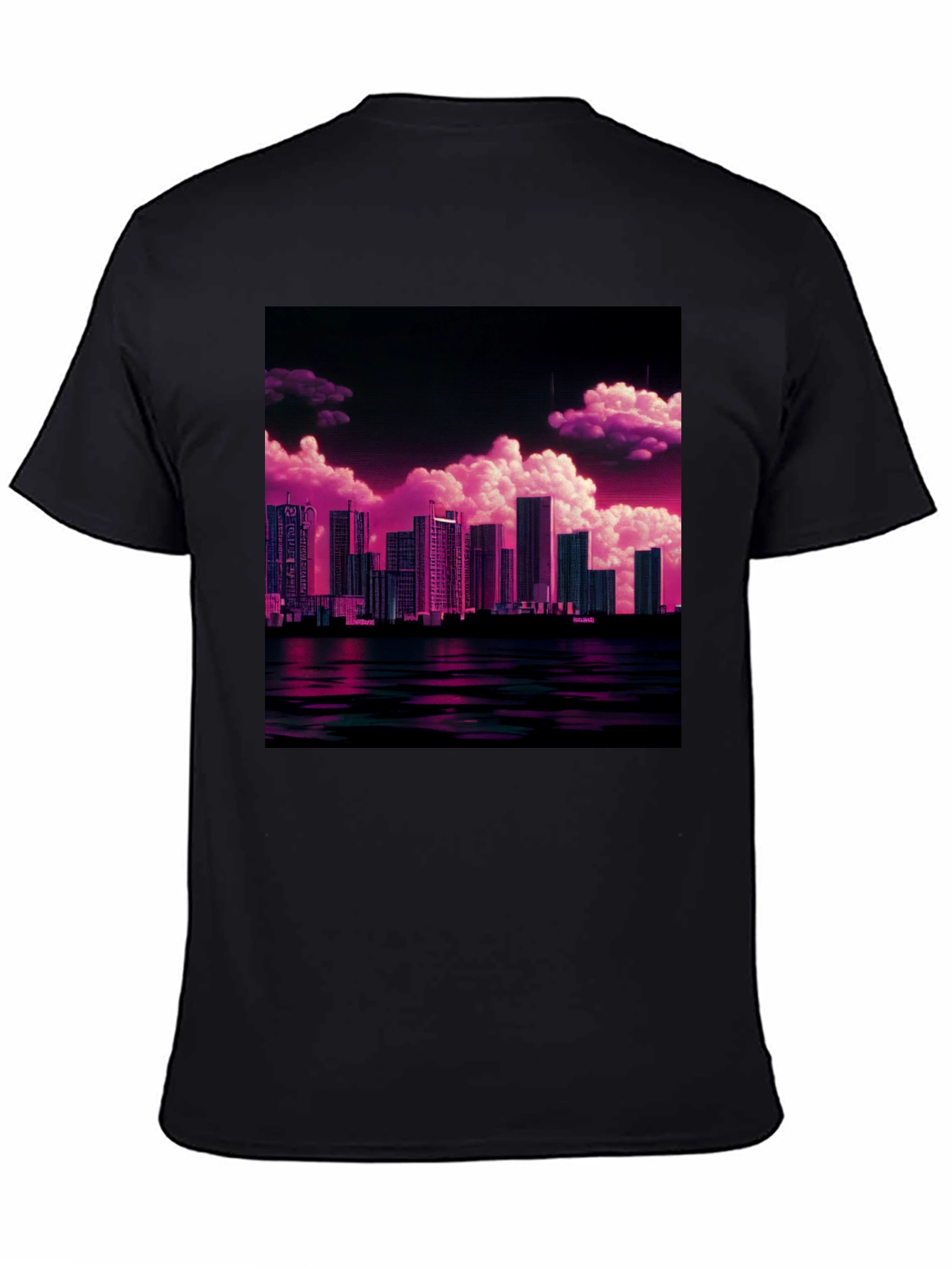 Synthwave Skyline T-Shirt - Vaporwave Cityscape Tee