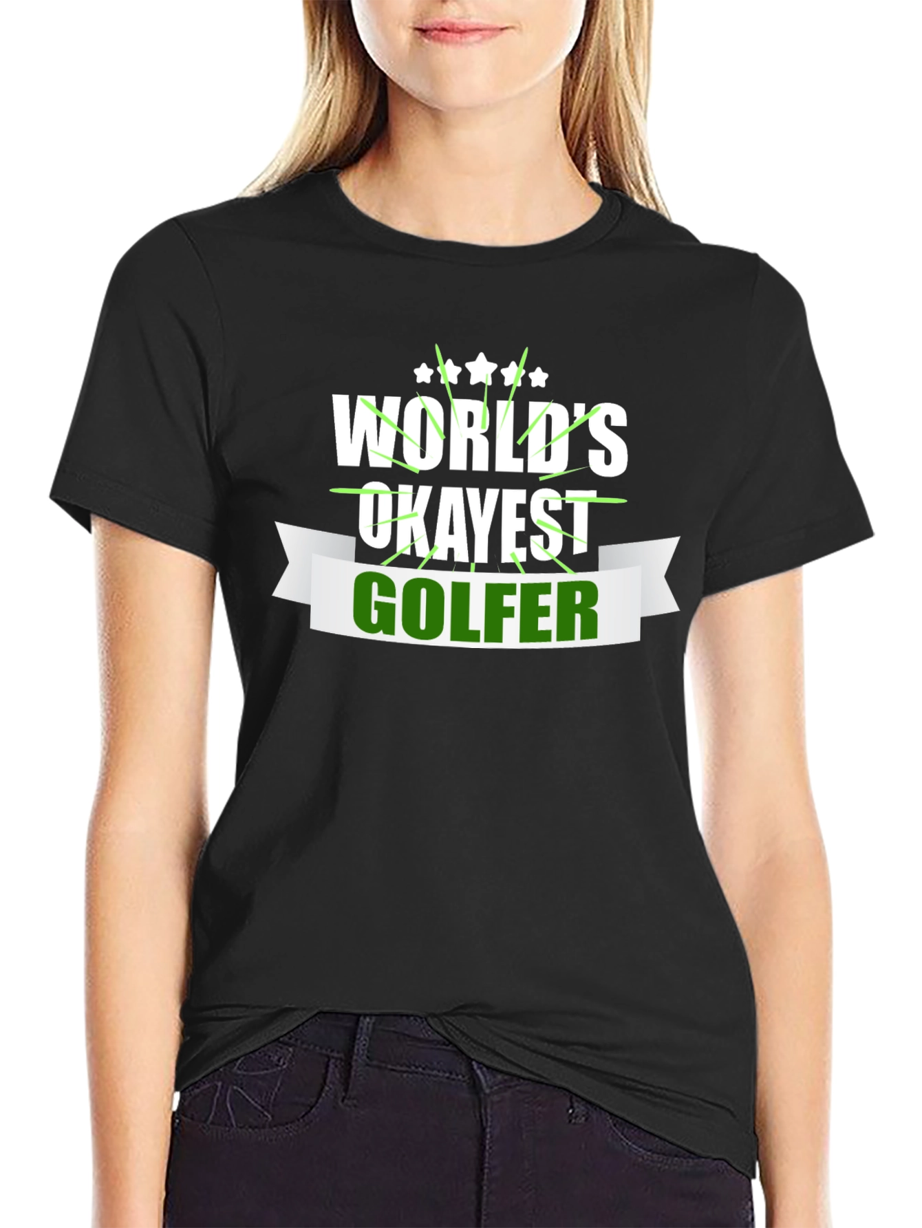 Worlds Okayest Golfer T-Shirt Funny Golf Tee