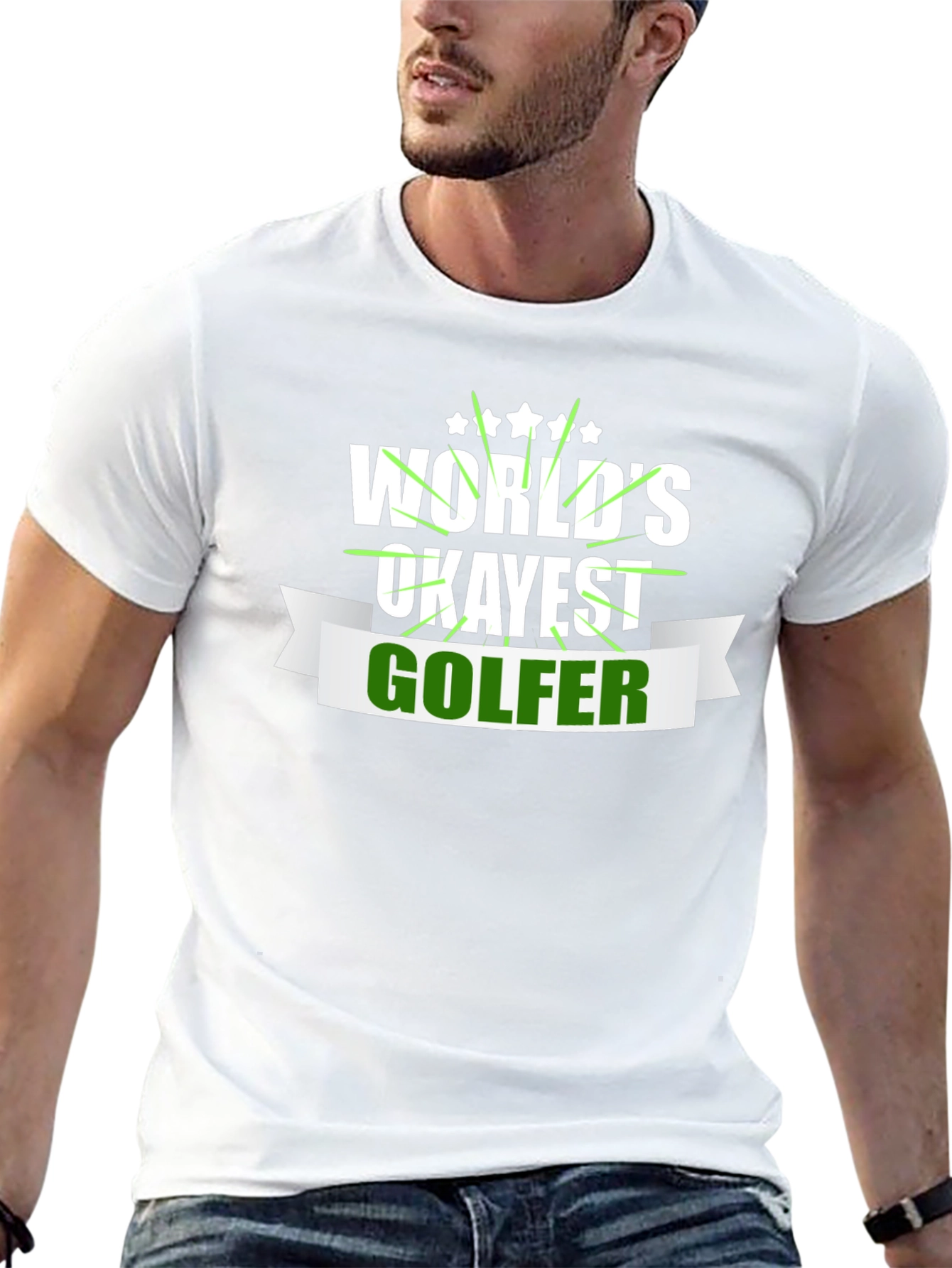 Worlds Okayest Golfer T-Shirt Funny Golf Tee