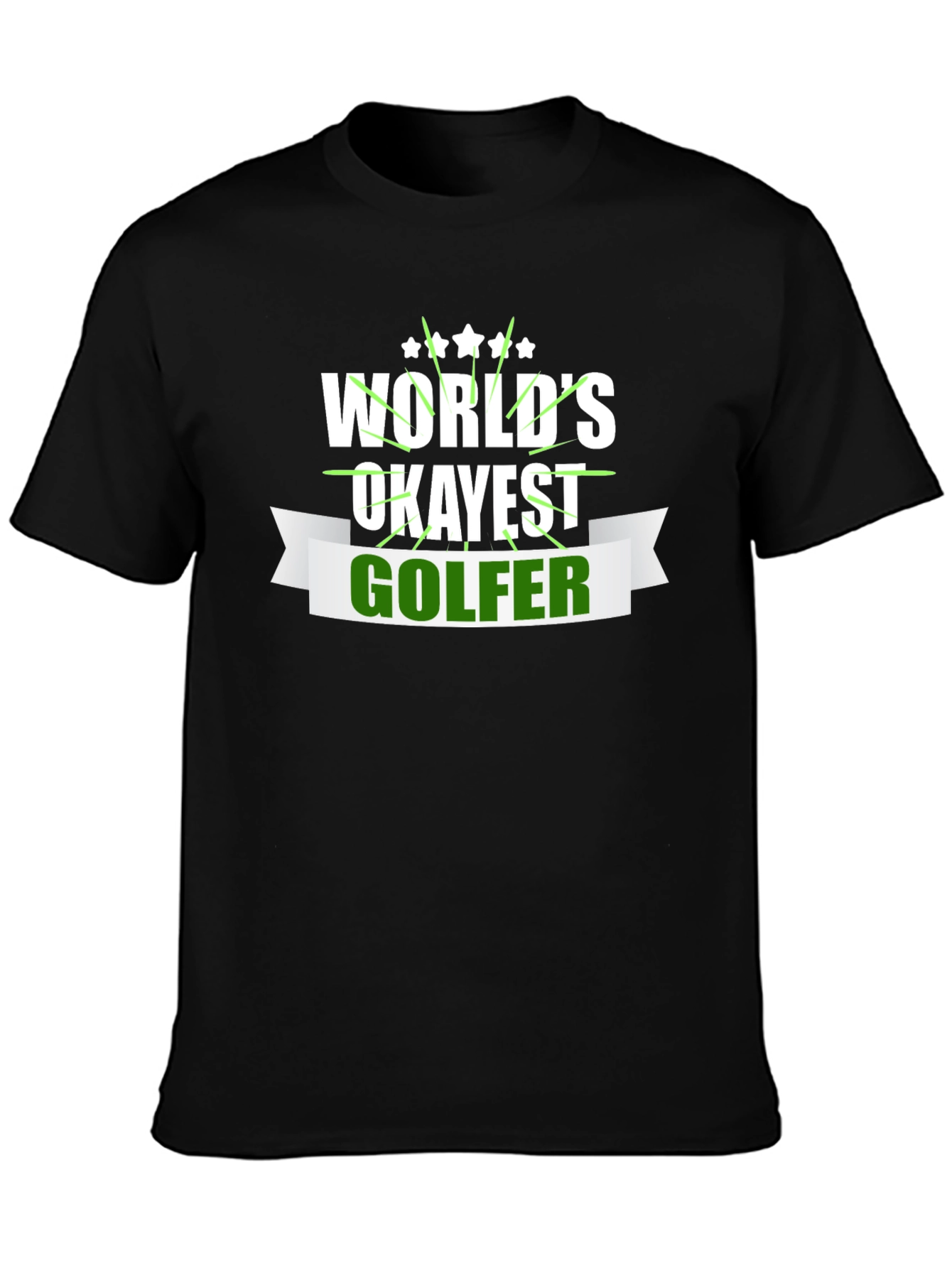 Worlds Okayest Golfer T-Shirt Funny Golf Tee