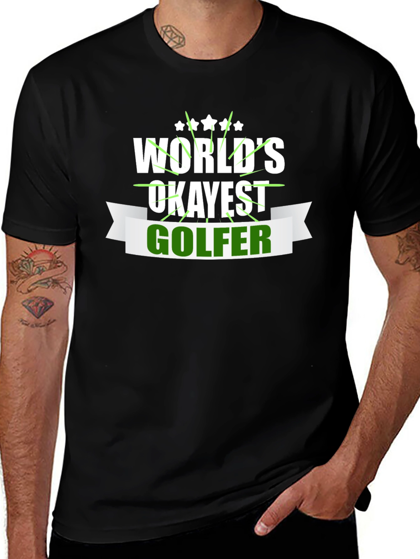 Worlds Okayest Golfer T-Shirt Funny Golf Tee