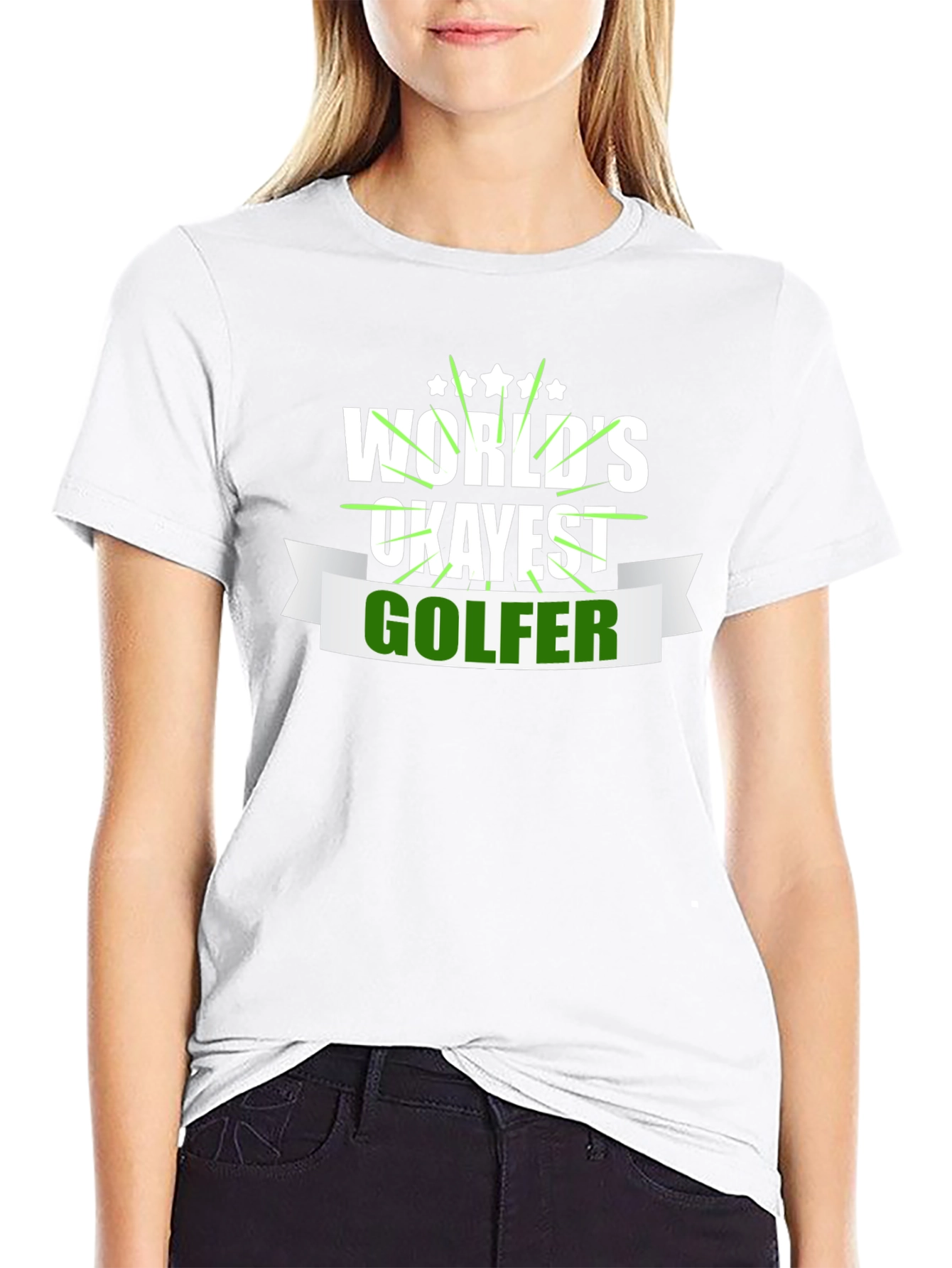 Worlds Okayest Golfer T-Shirt Funny Golf Tee