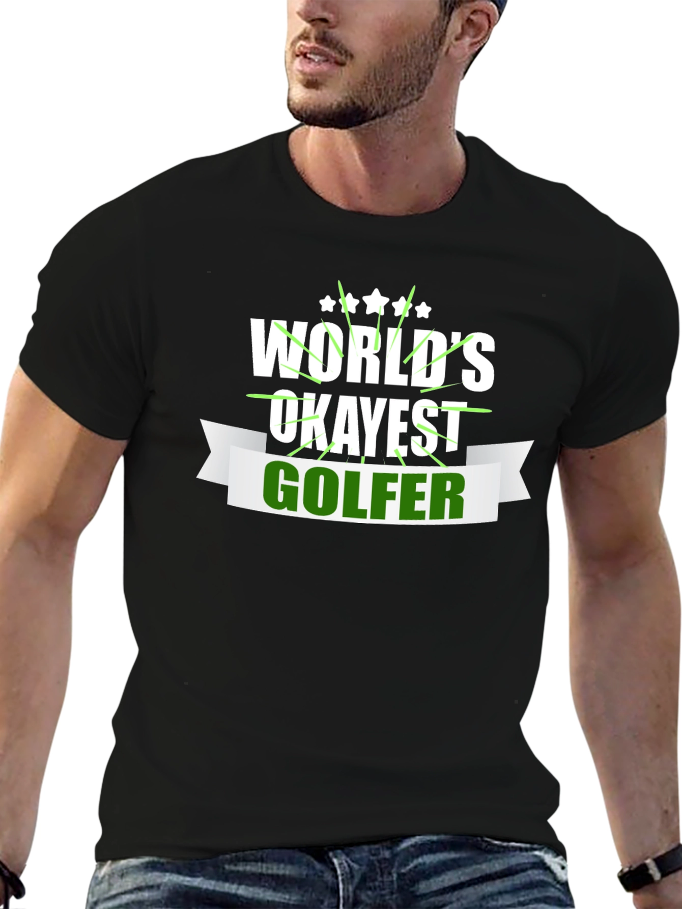Worlds Okayest Golfer T-Shirt Funny Golf Tee