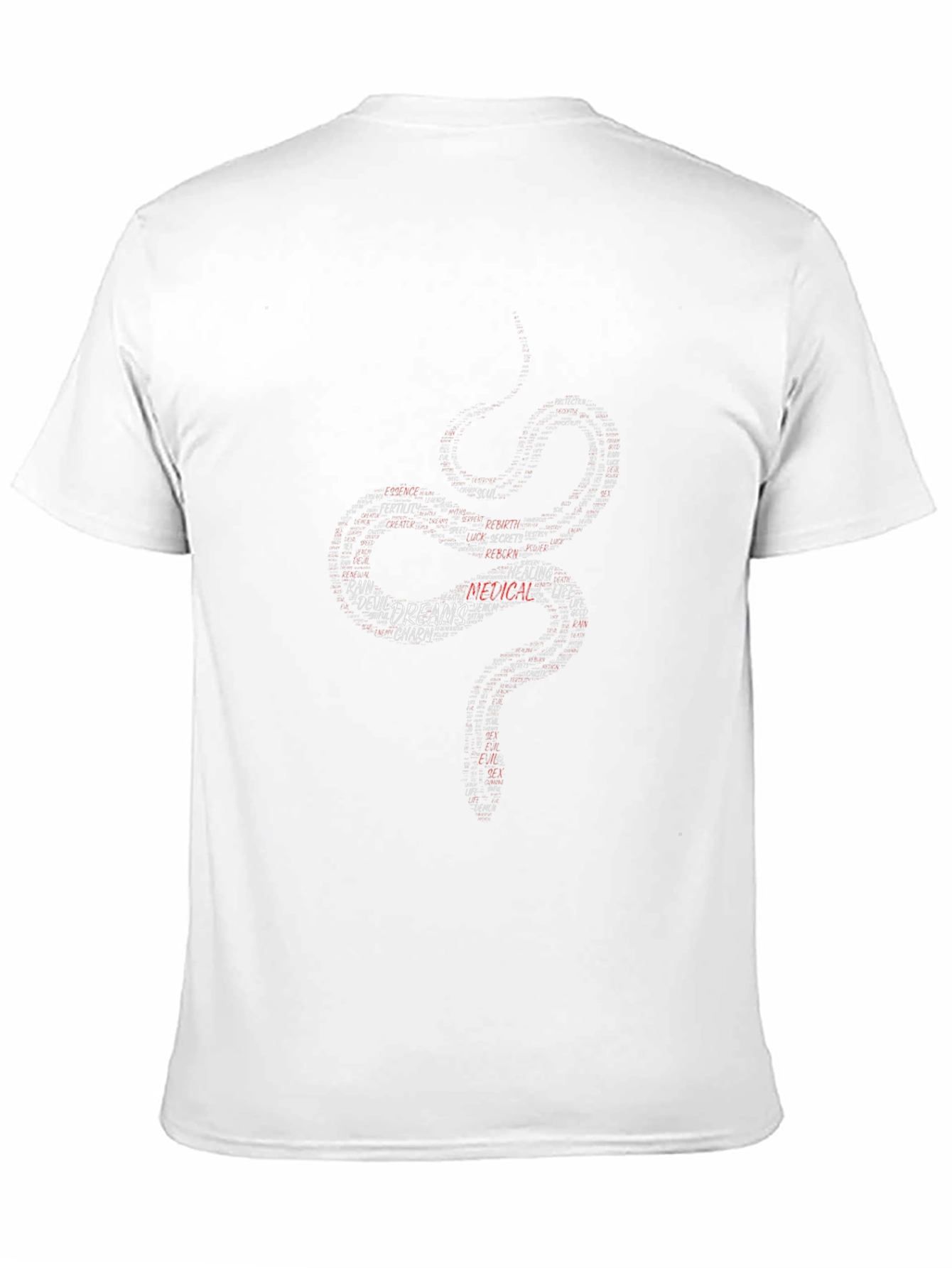 Snake Word Art Graphic Tee - Black