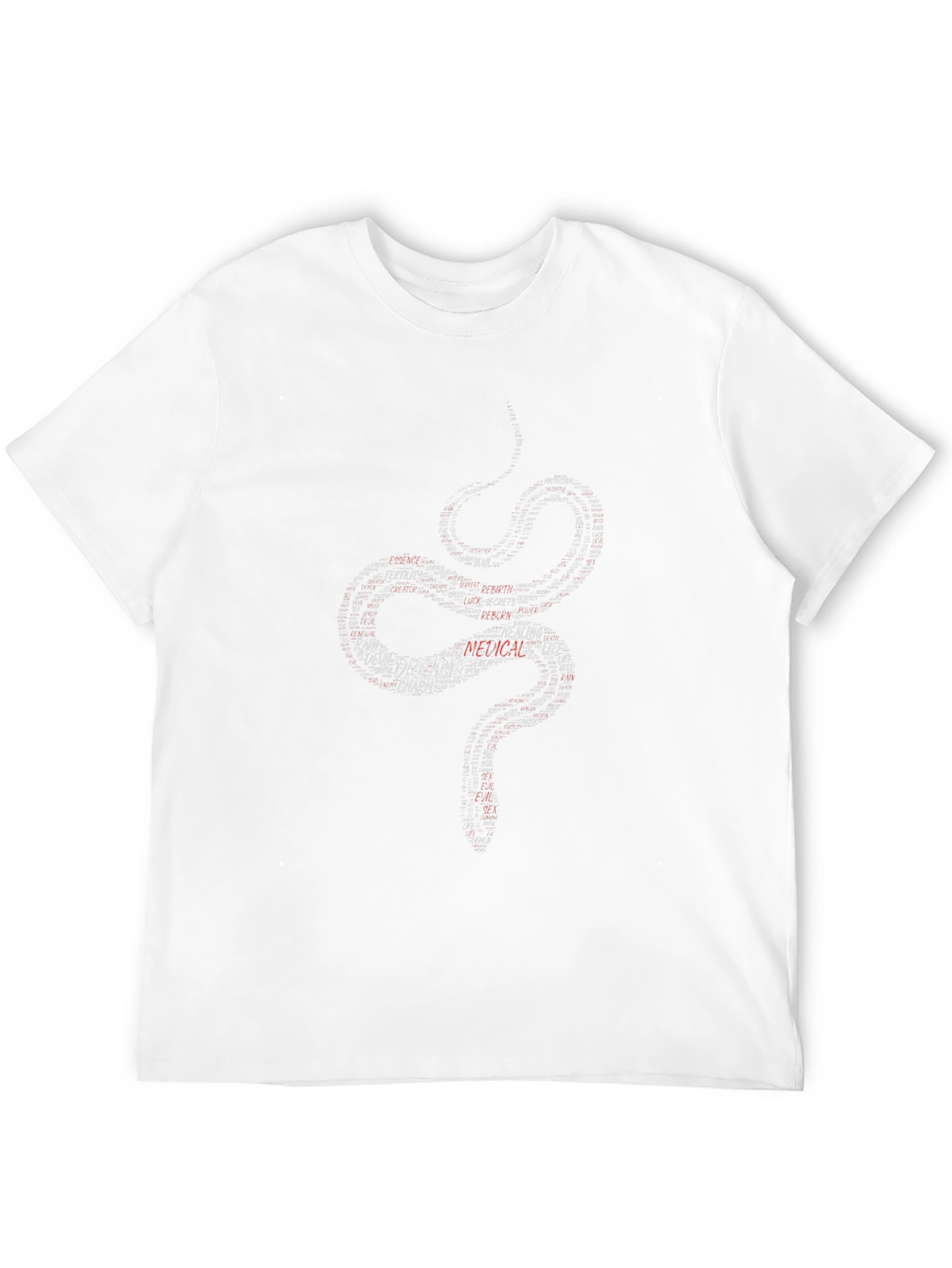 Snake Word Art Graphic Tee - Black