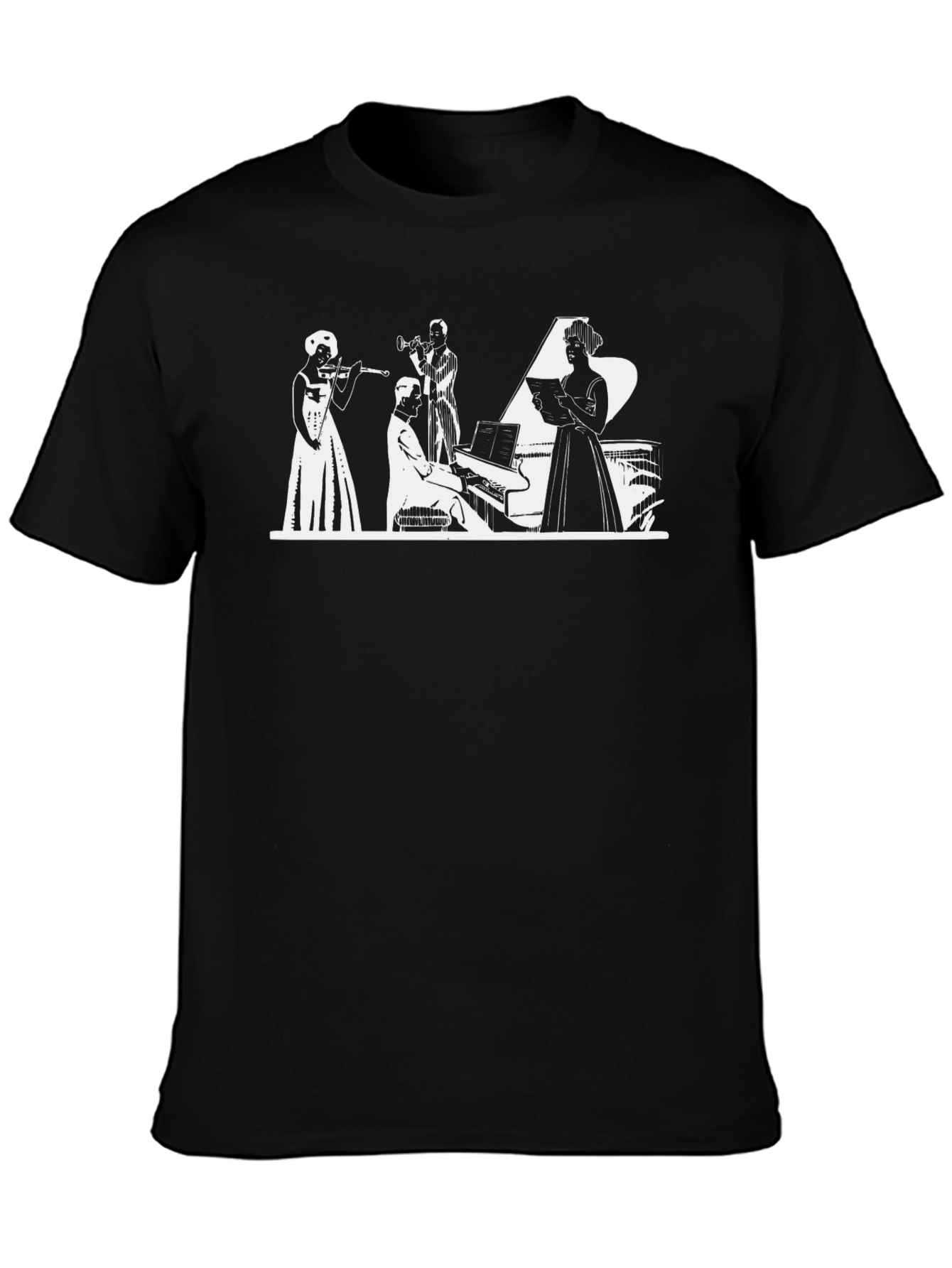 Jazz Band Graphic Tee - Black