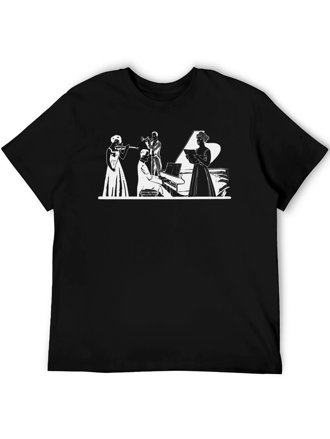 Jazz Band Graphic Tee - Black
