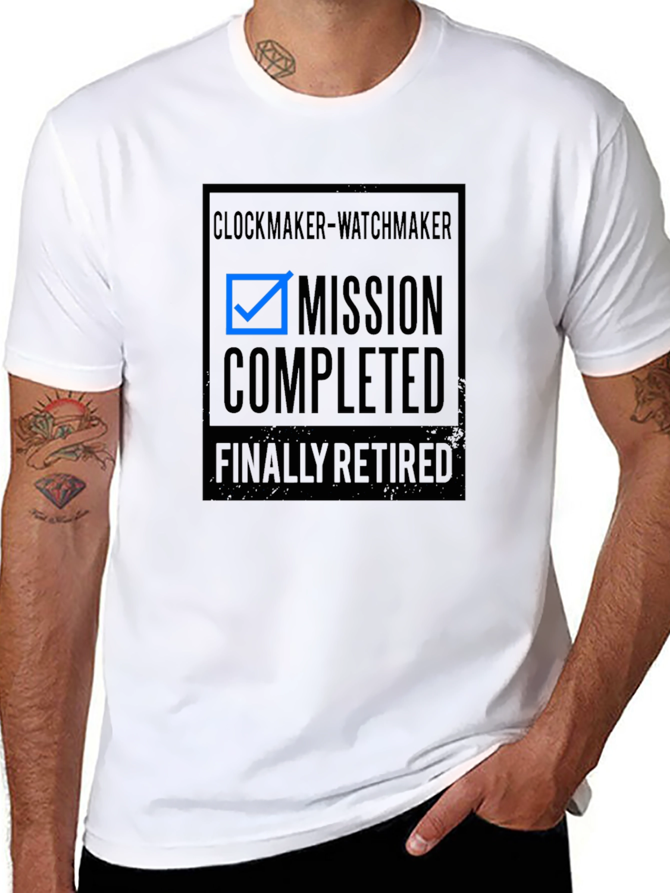 Clockmaker Watchmaker Mission Completed Retired T-Shirt
