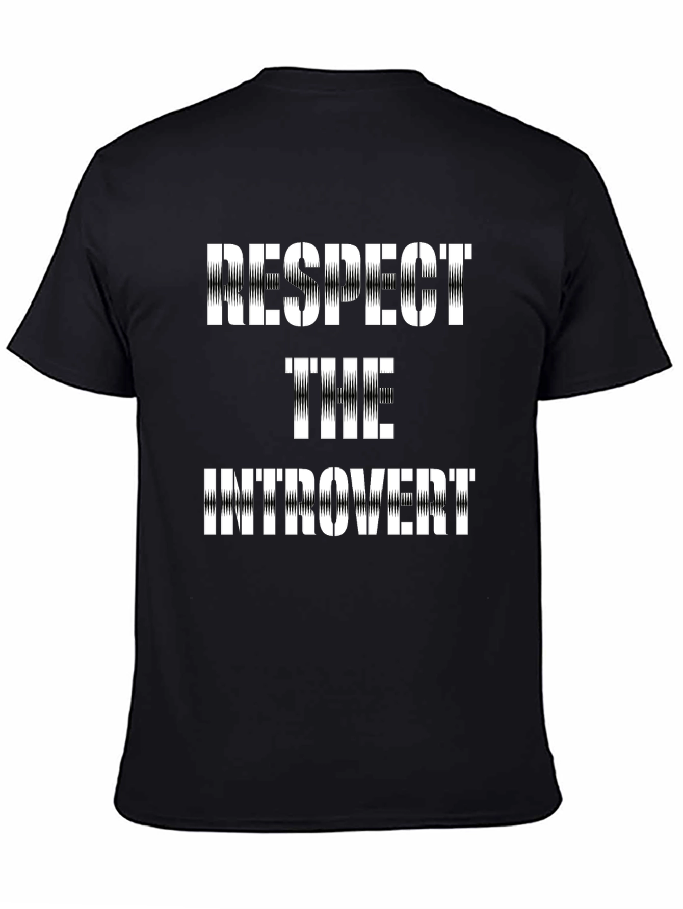 Respect the Introvert Graphic Tee - Black Cotton T-Shirt