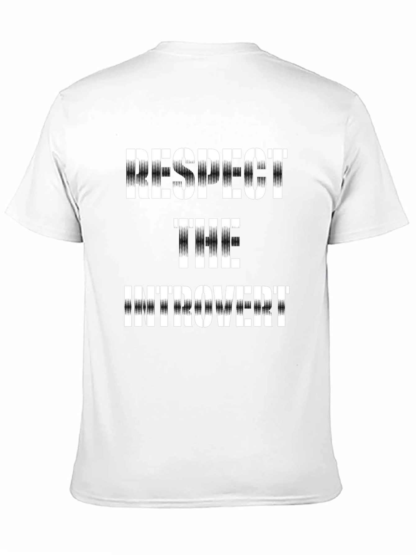 Respect the Introvert Graphic Tee - Black Cotton T-Shirt