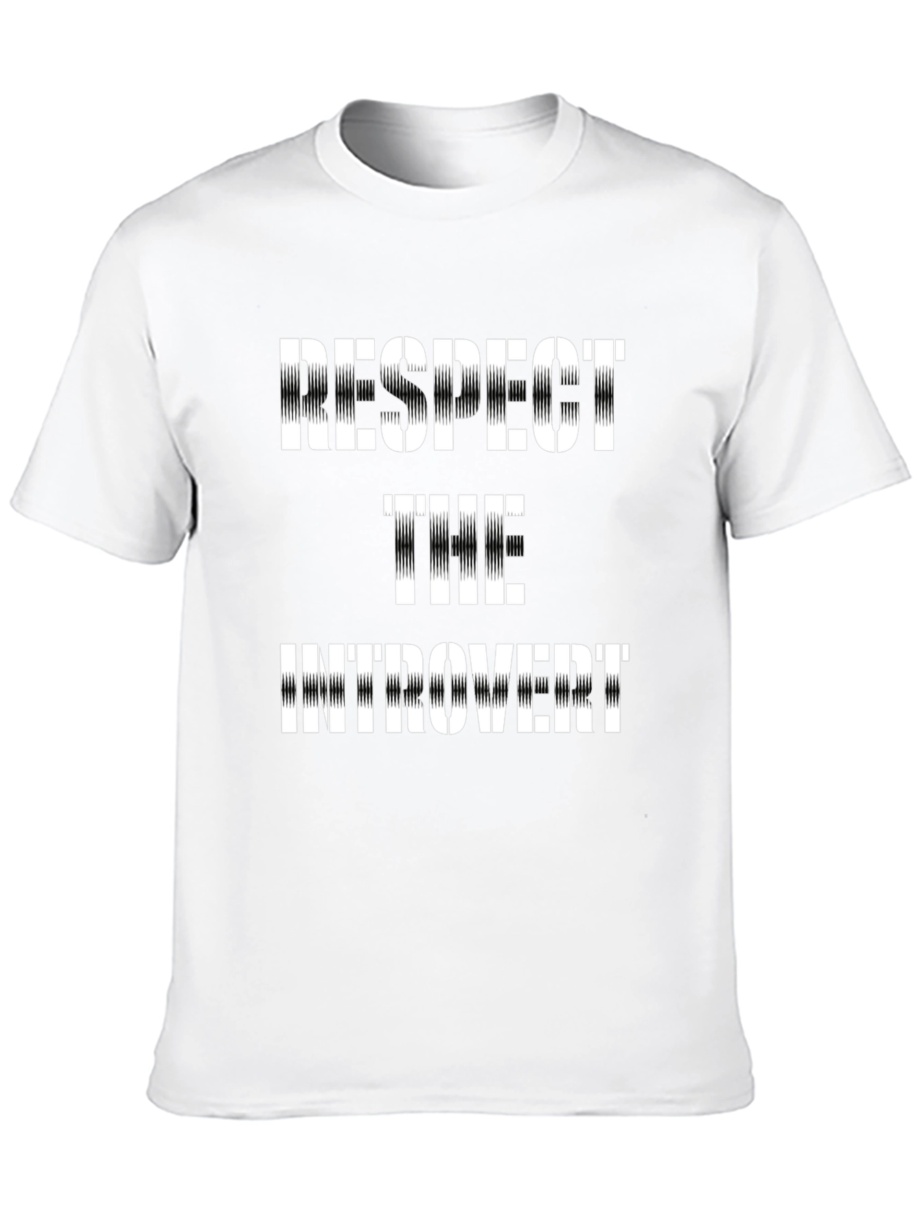 Respect the Introvert Graphic Tee - Black Cotton T-Shirt