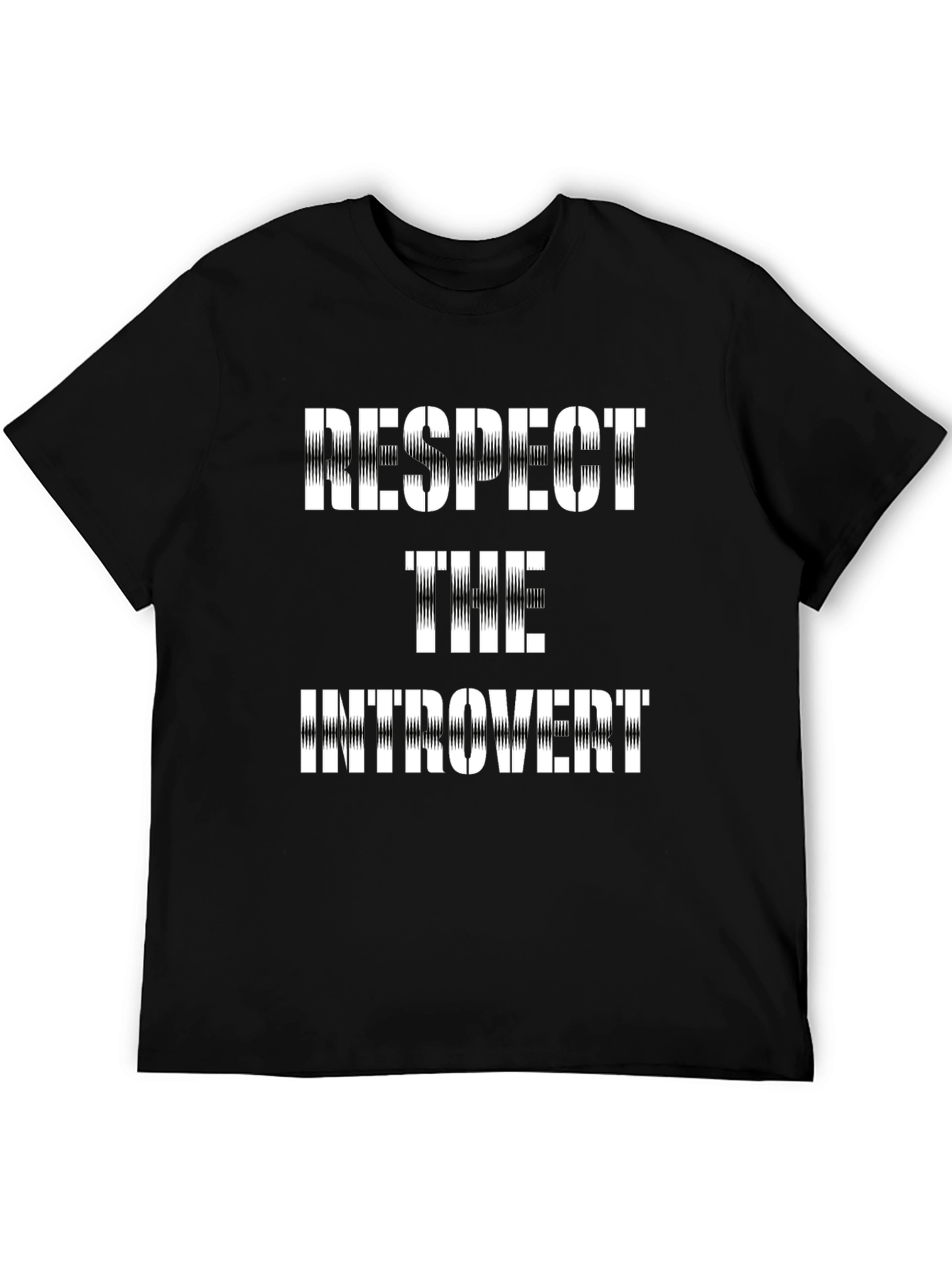 Respect the Introvert Graphic Tee - Black Cotton T-Shirt