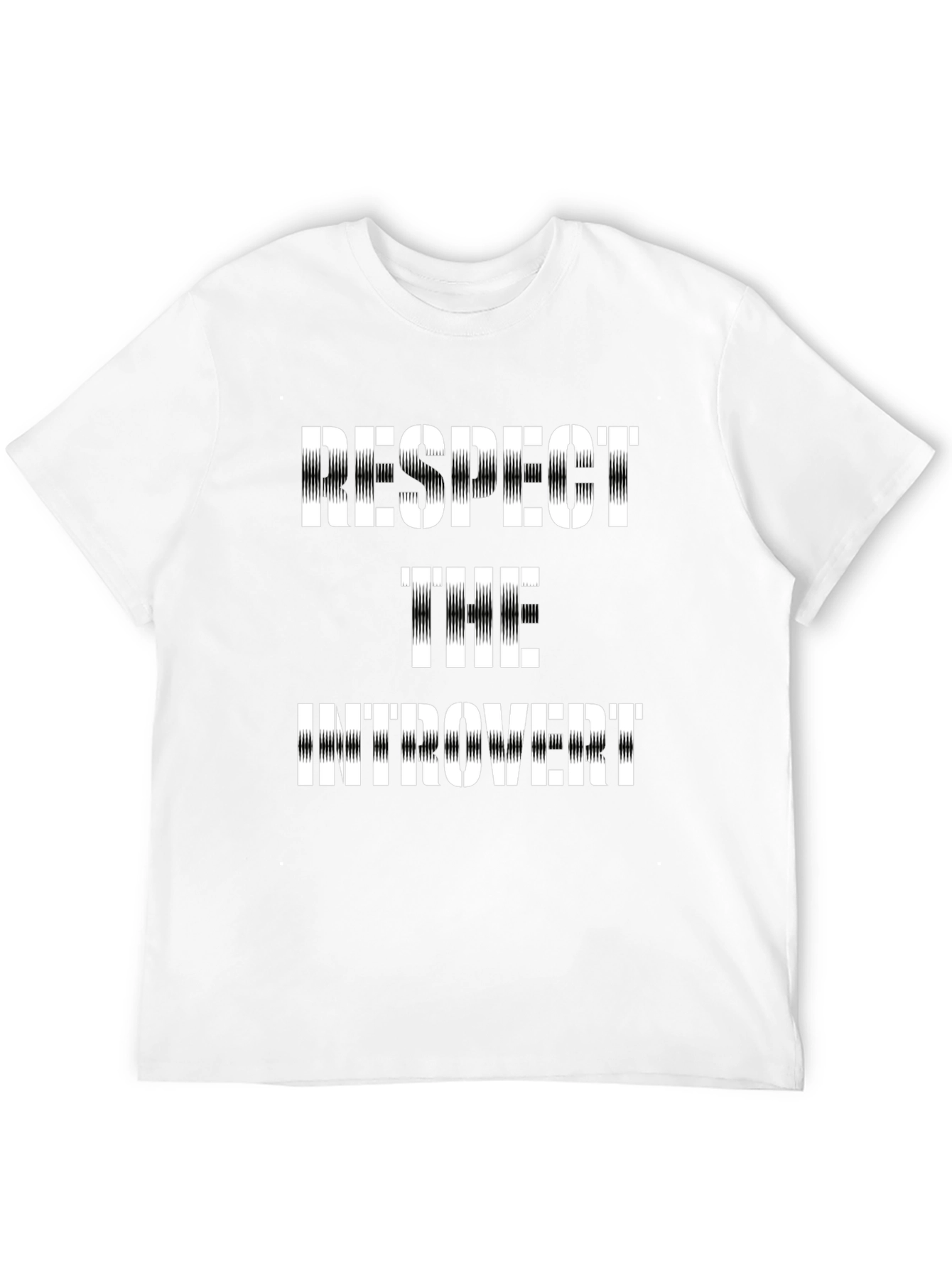 Respect the Introvert Graphic Tee - Black Cotton T-Shirt