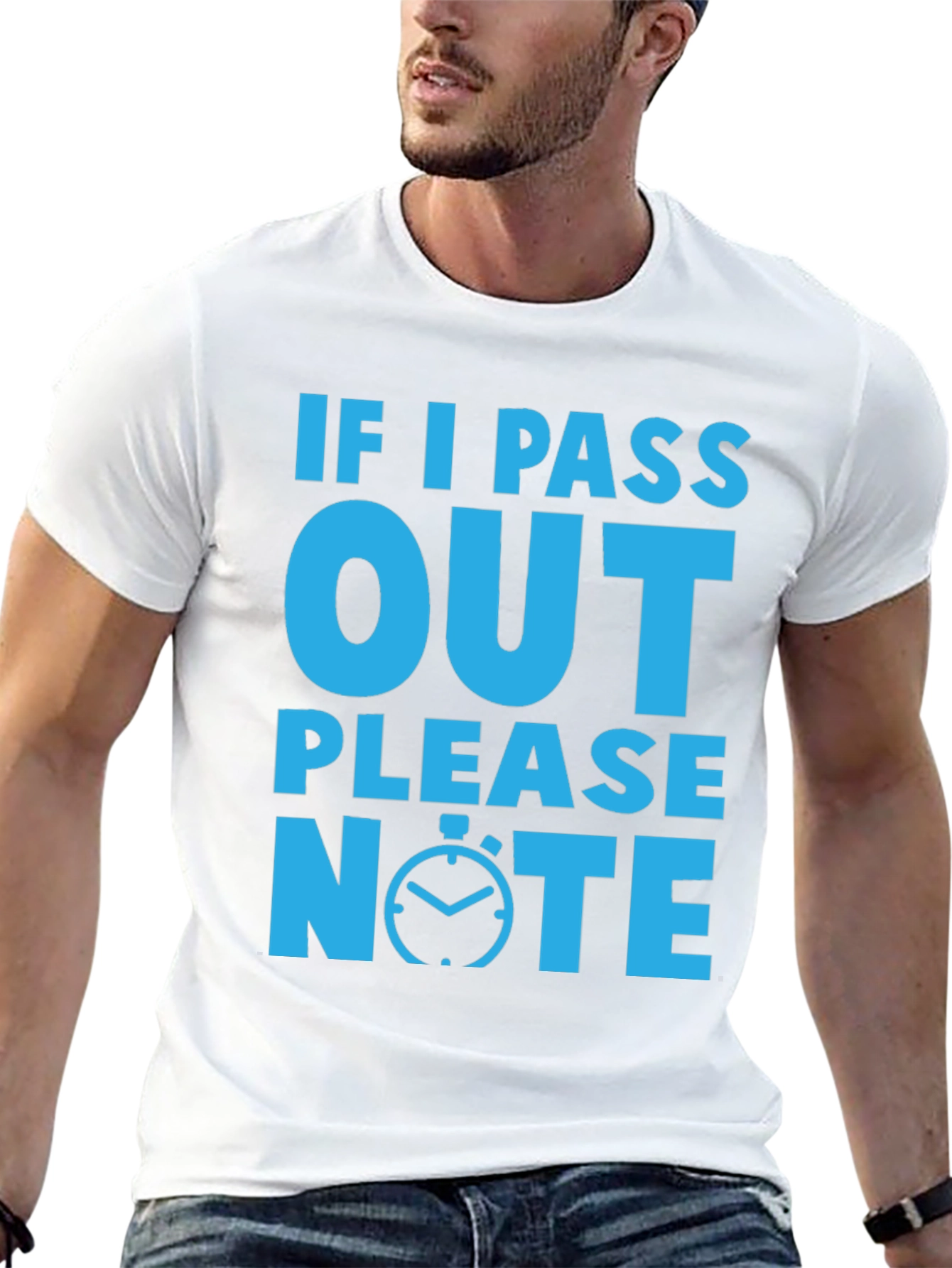 Funny If I Pass Out Please Note Black T-Shirt