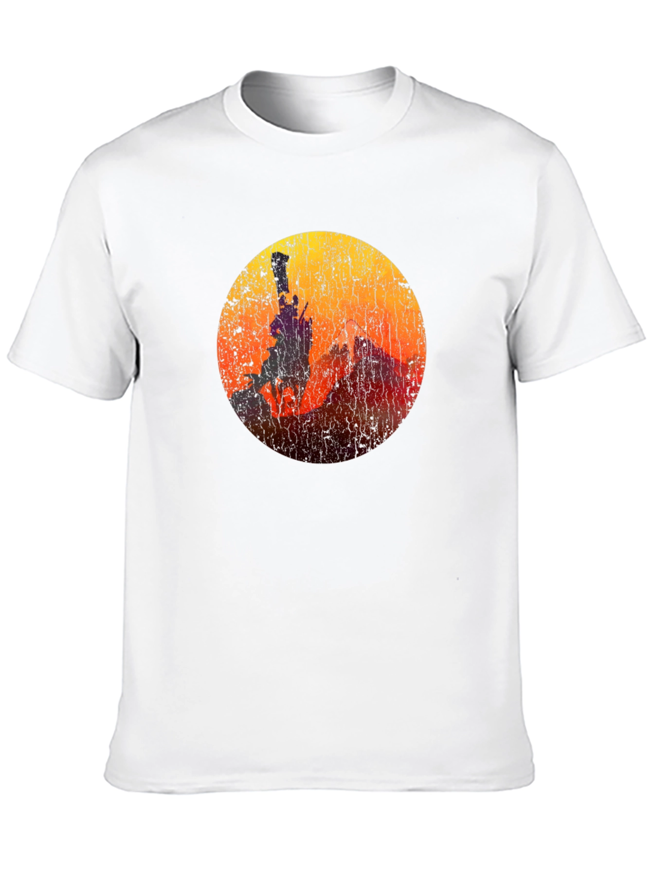 Sunset Rider Graphic Tee - Black Cotton Blend