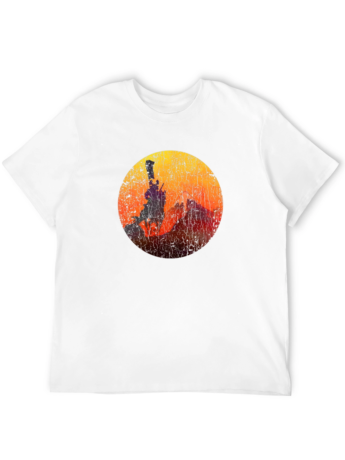 Sunset Rider Graphic Tee - Black Cotton Blend