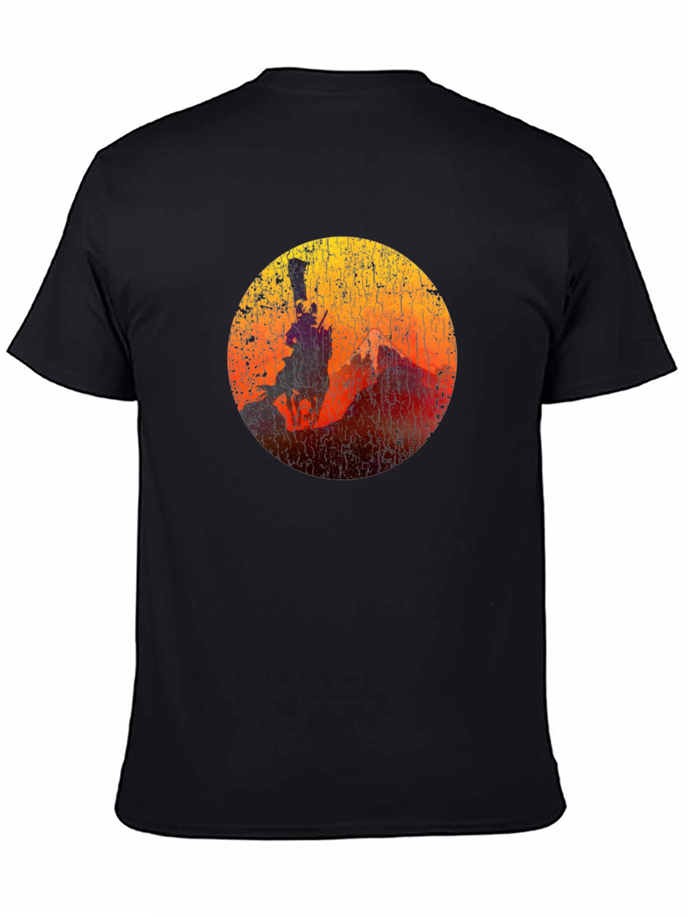Sunset Rider Graphic Tee - Black Cotton Blend