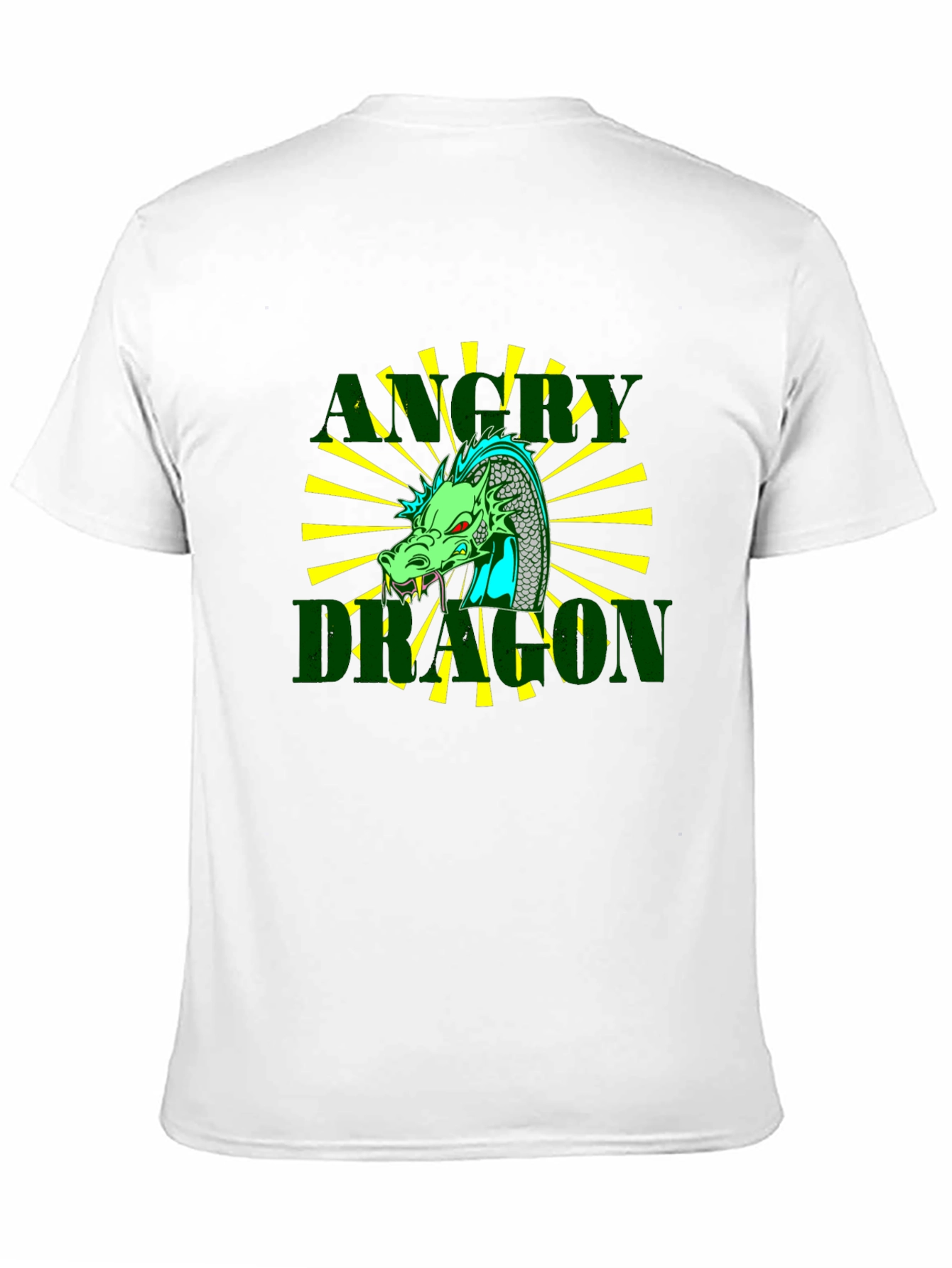 Angry Dragon Graphic Tee - Black Cotton T-Shirt