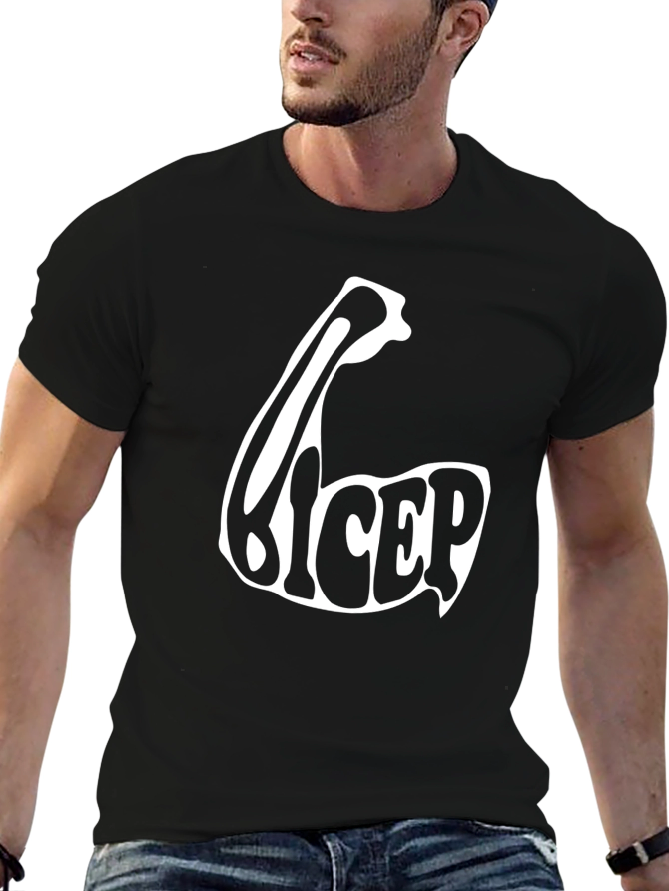 Bicep Funny Graphic T-Shirt - Flex Your Humor!