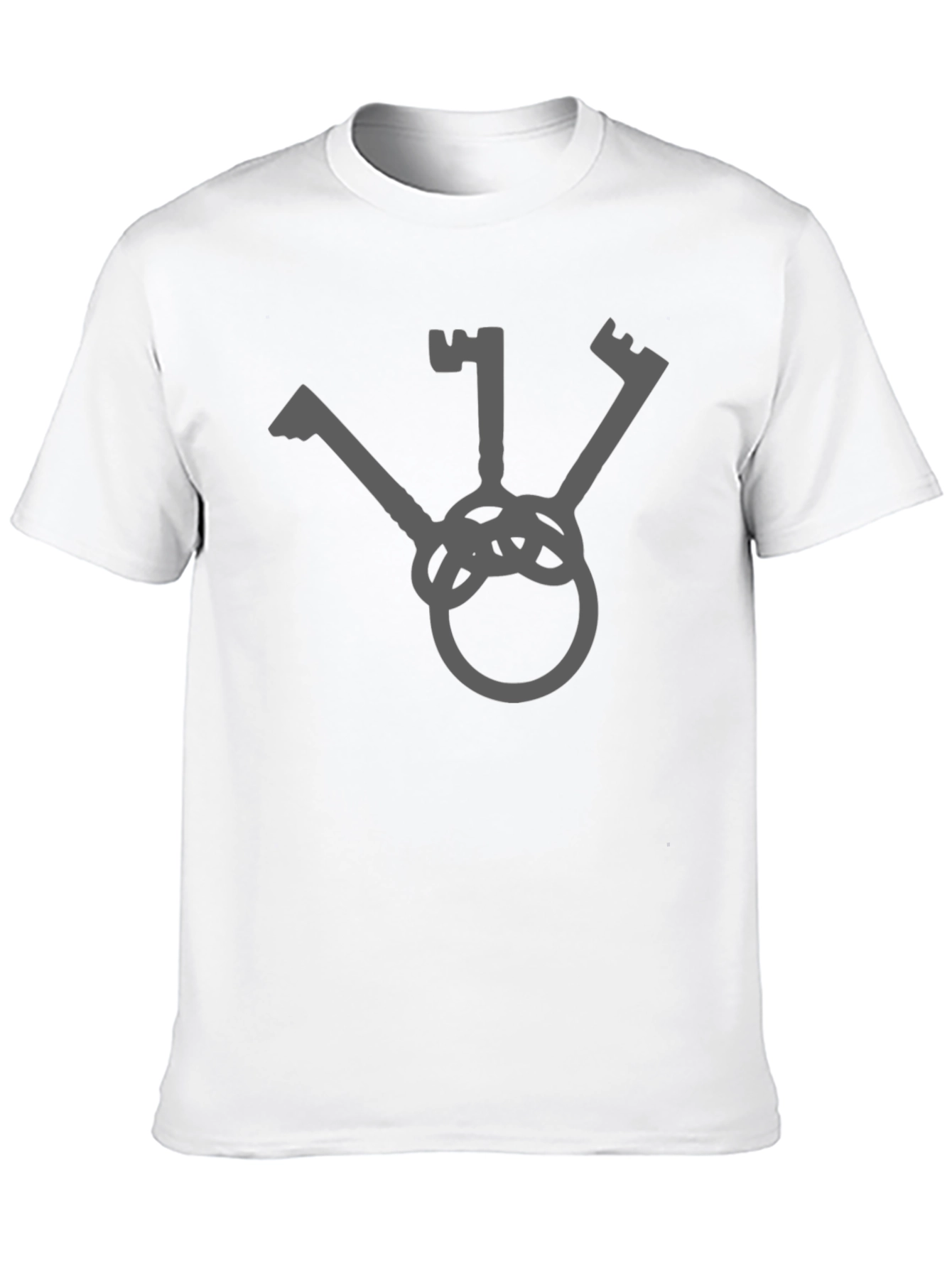 Minimalist Key Graphic T-Shirt - Casual Style