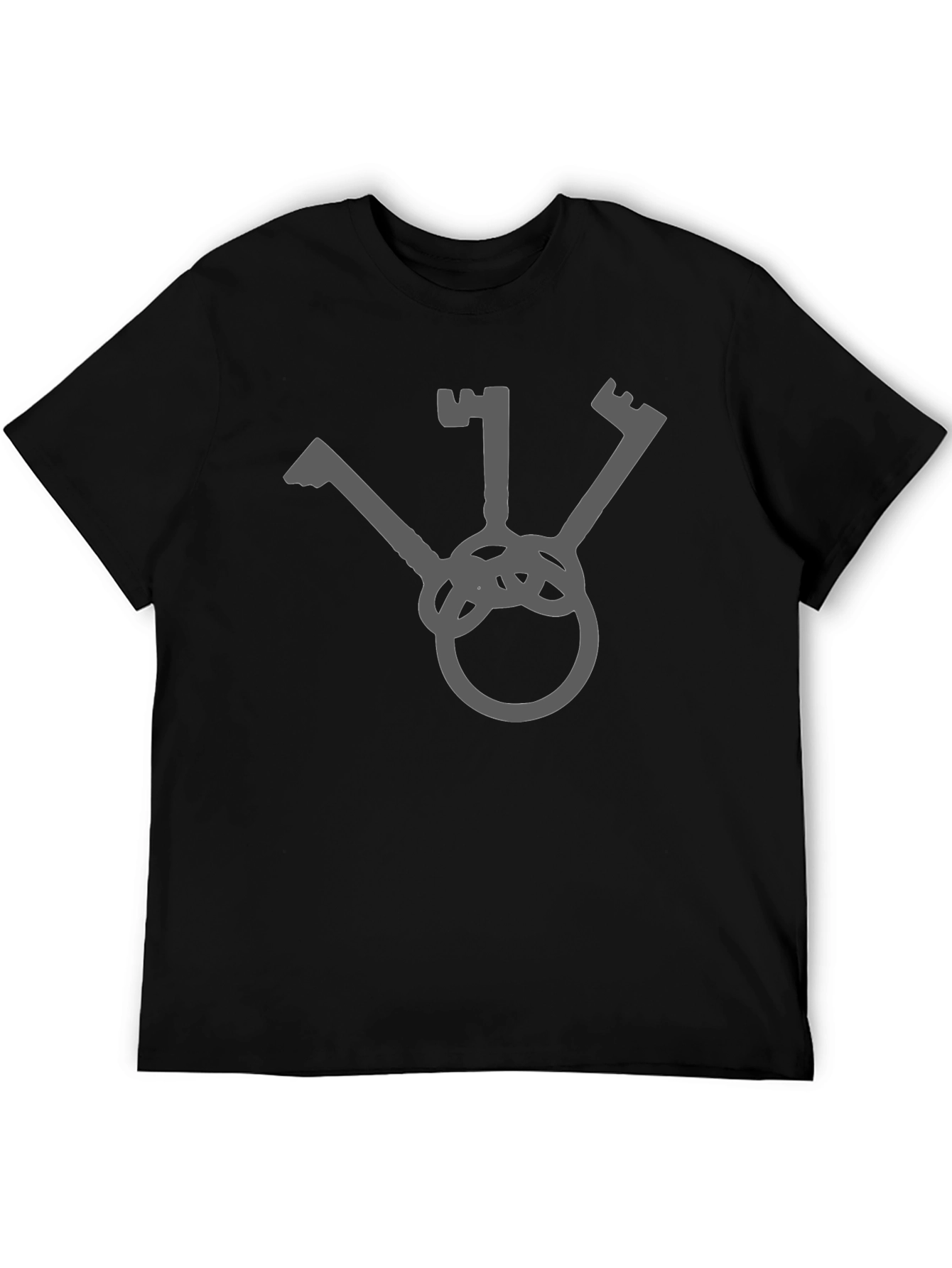 Minimalist Key Graphic T-Shirt - Casual Style
