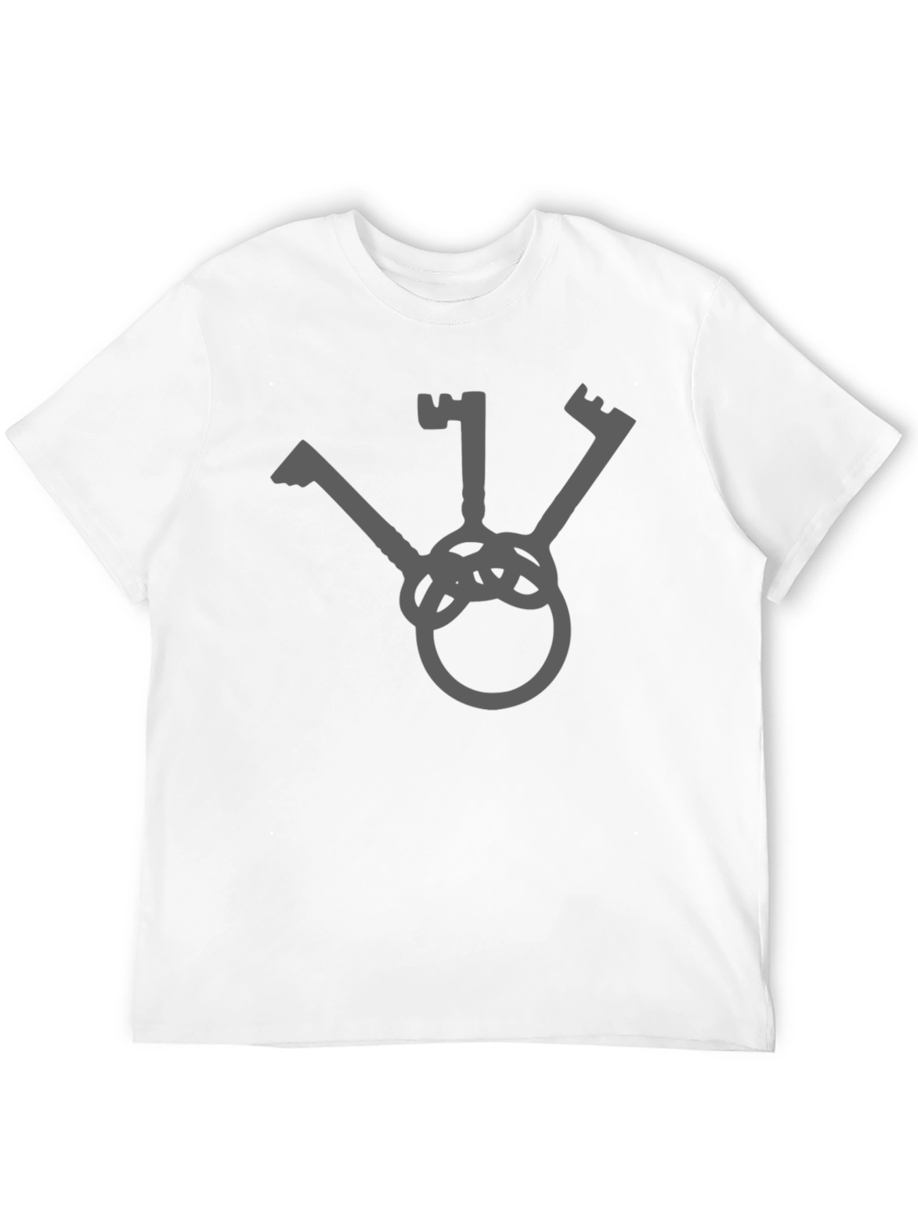 Minimalist Key Graphic T-Shirt - Casual Style