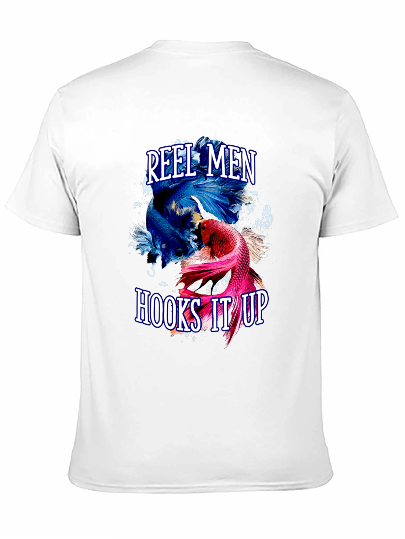 Reel Men Hooks It Up T-Shirt Fishing Graphic Tee