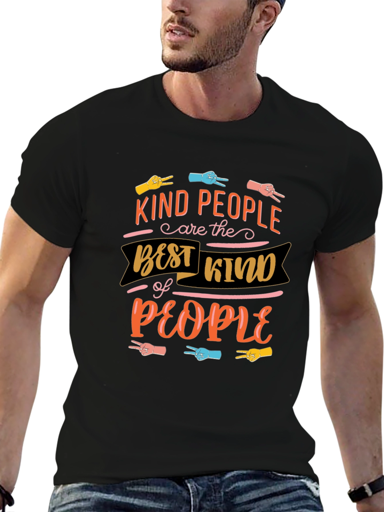 Kind People Graphic Tee - Black