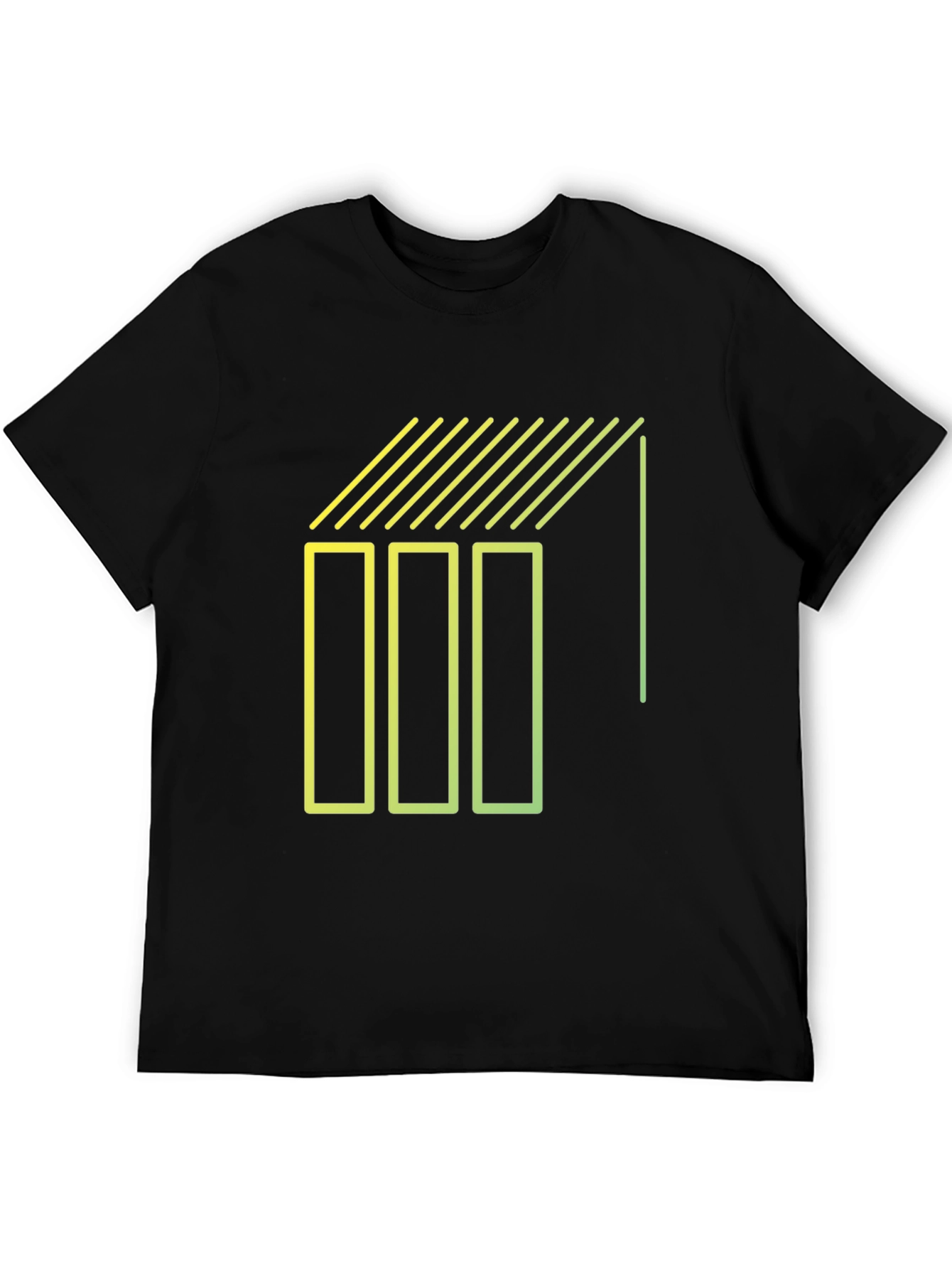 Geometric Line Art Graphic Tee - Modern Style Shirt