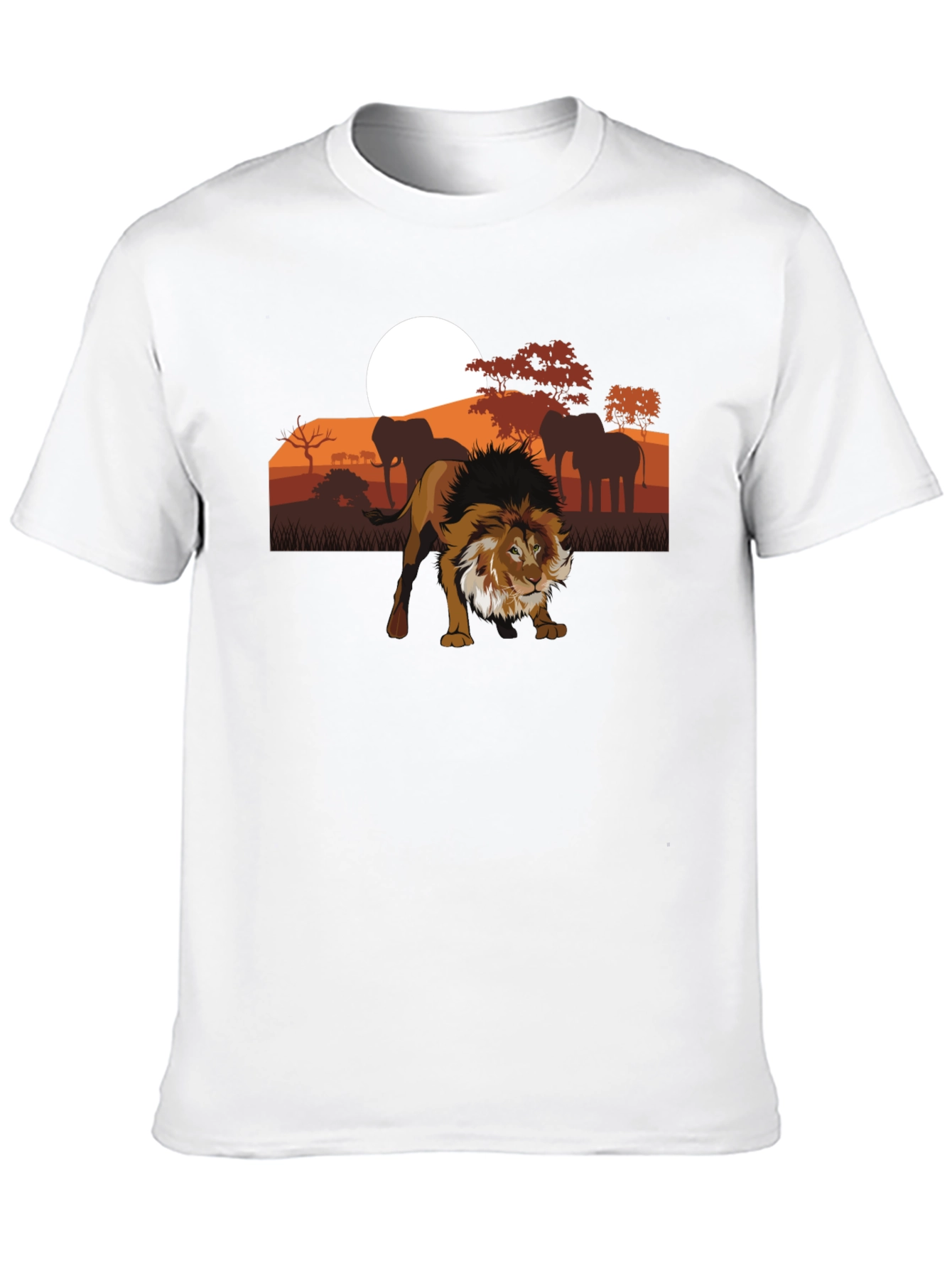 Lion Safari Graphic Tee - Unisex Black T-Shirt
