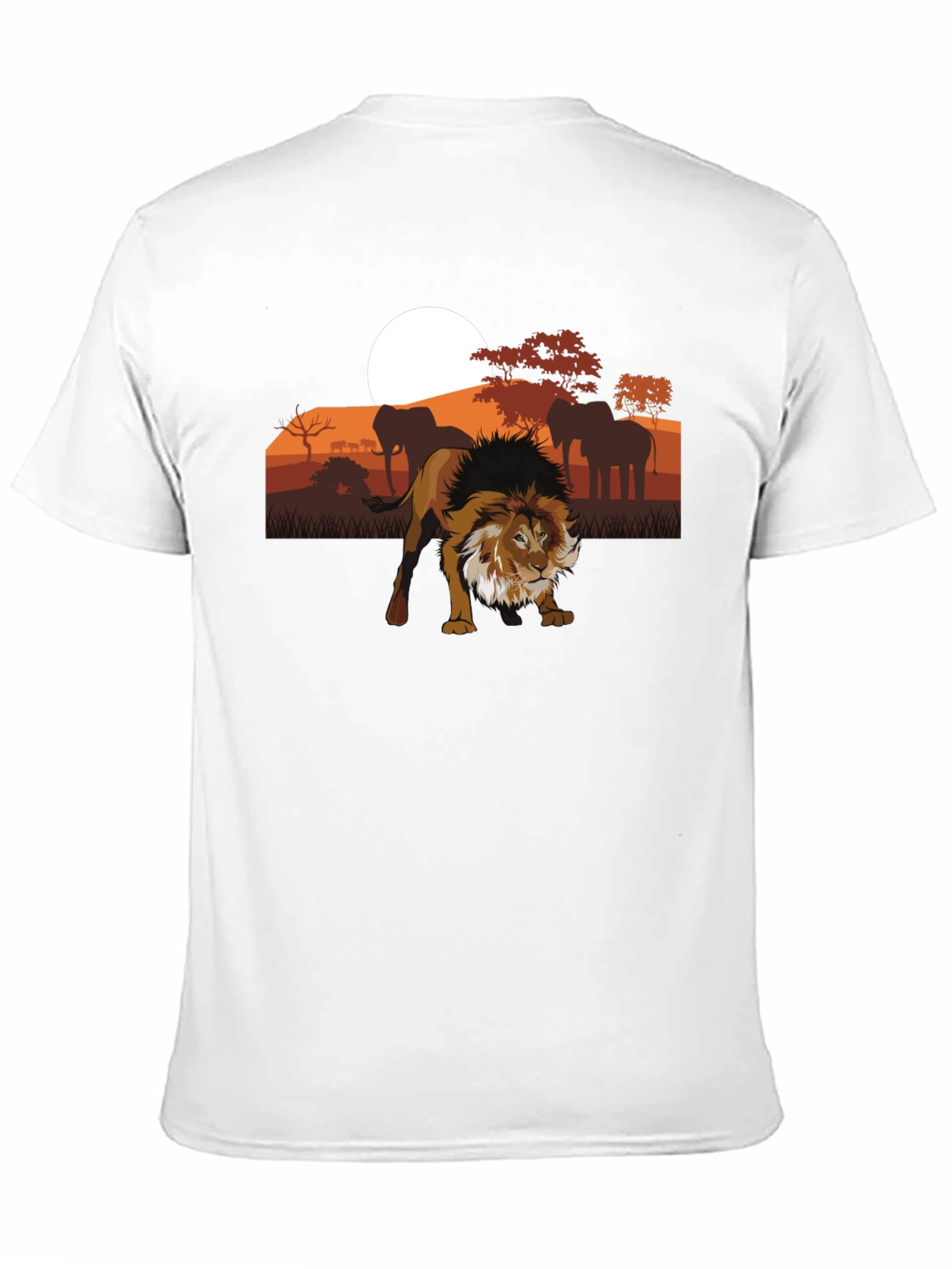 Lion Safari Graphic Tee - Unisex Black T-Shirt