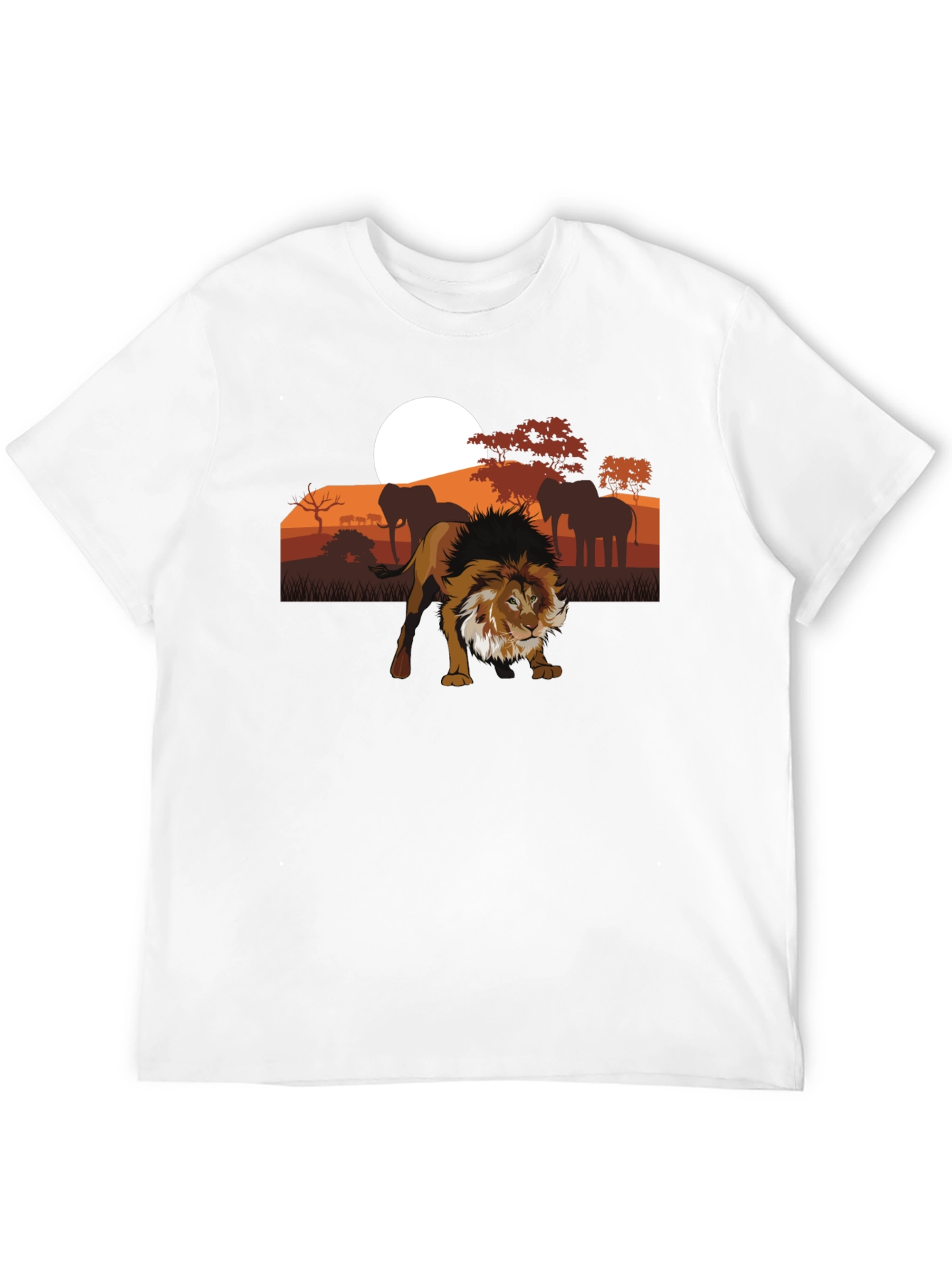Lion Safari Graphic Tee - Unisex Black T-Shirt