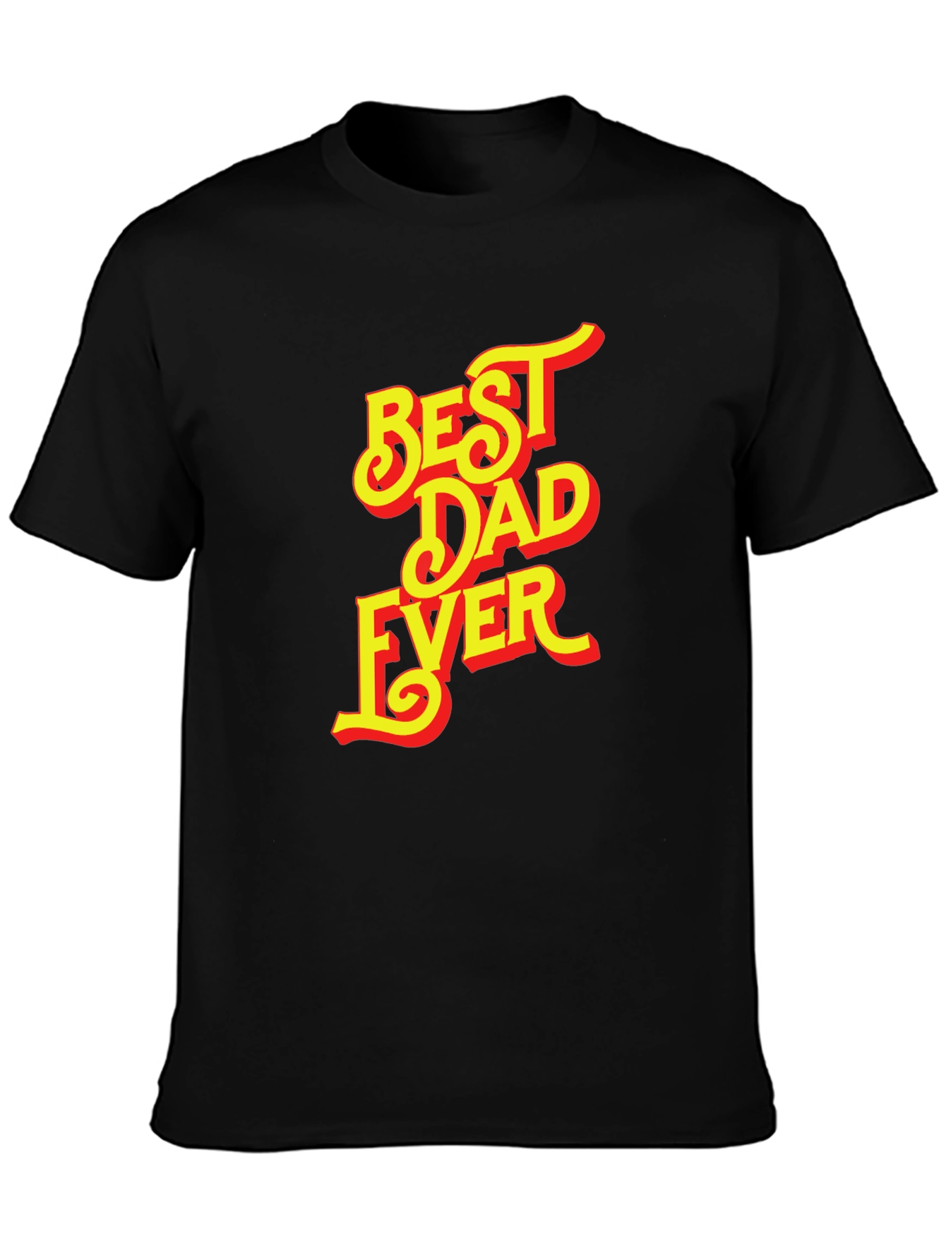 Best Dad Ever Graphic Tee - Black