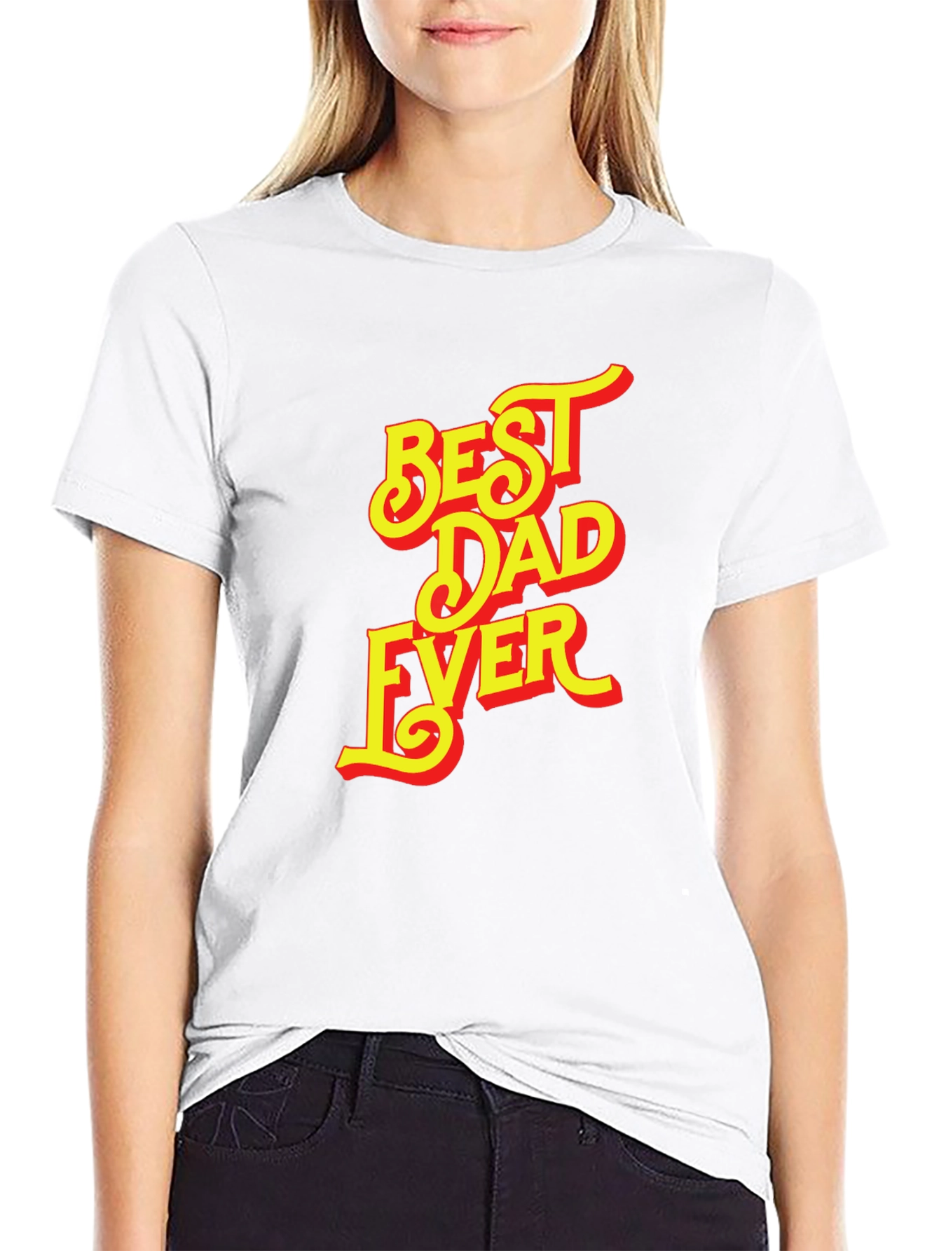 Best Dad Ever Graphic Tee - Black