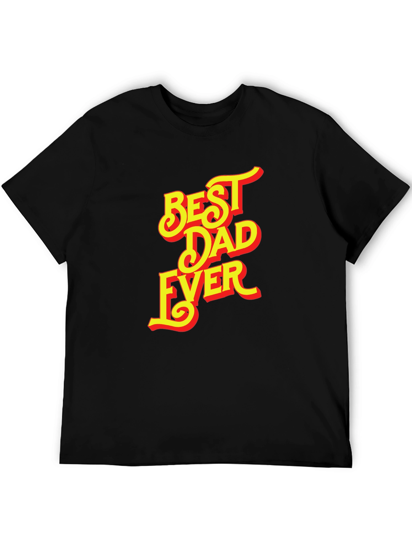 Best Dad Ever Graphic Tee - Black