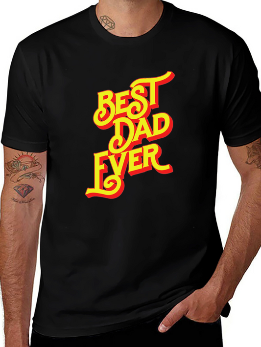 Best Dad Ever Graphic Tee - Black