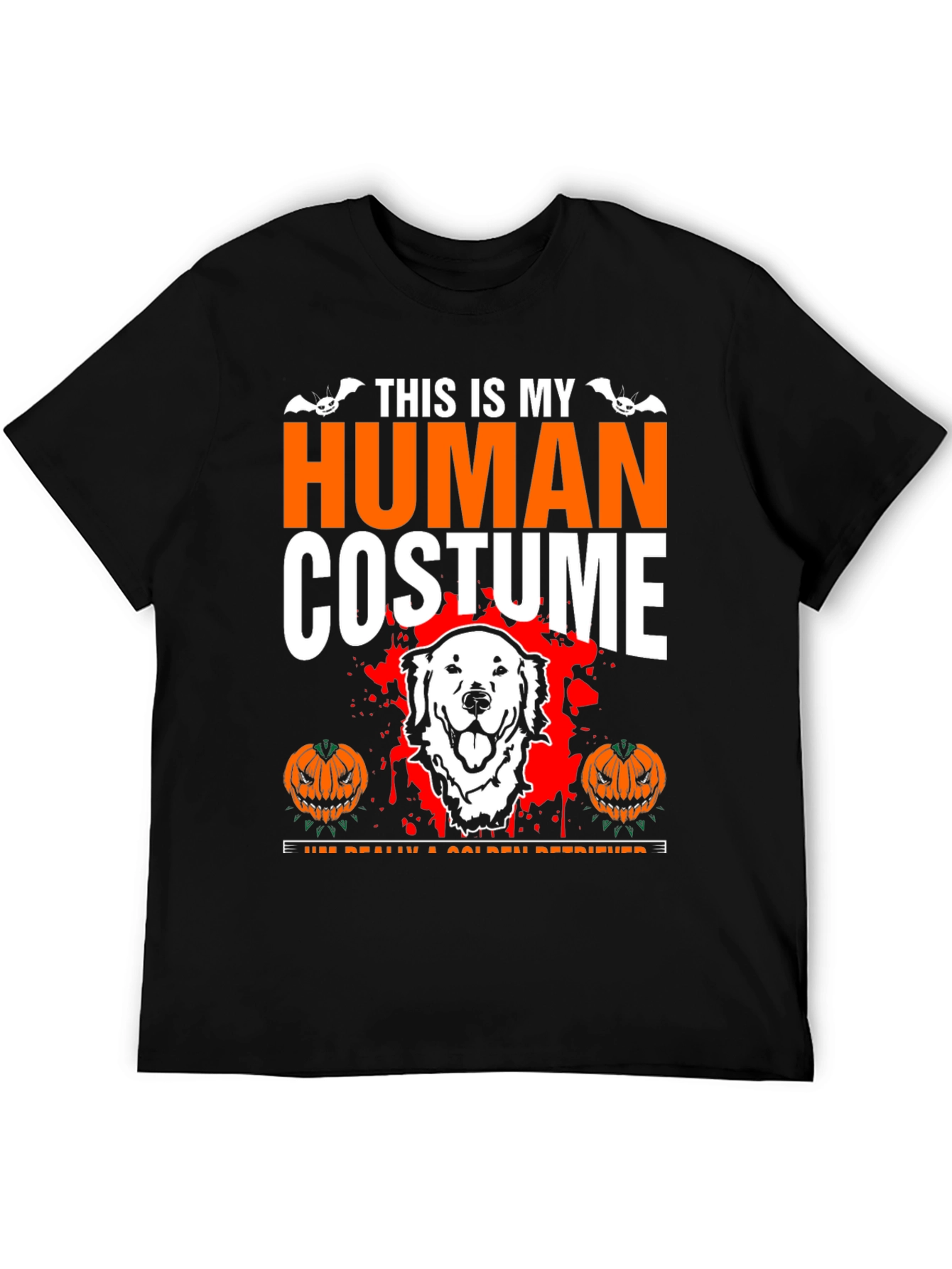 Halloween Golden Retriever Human Costume T-Shirt