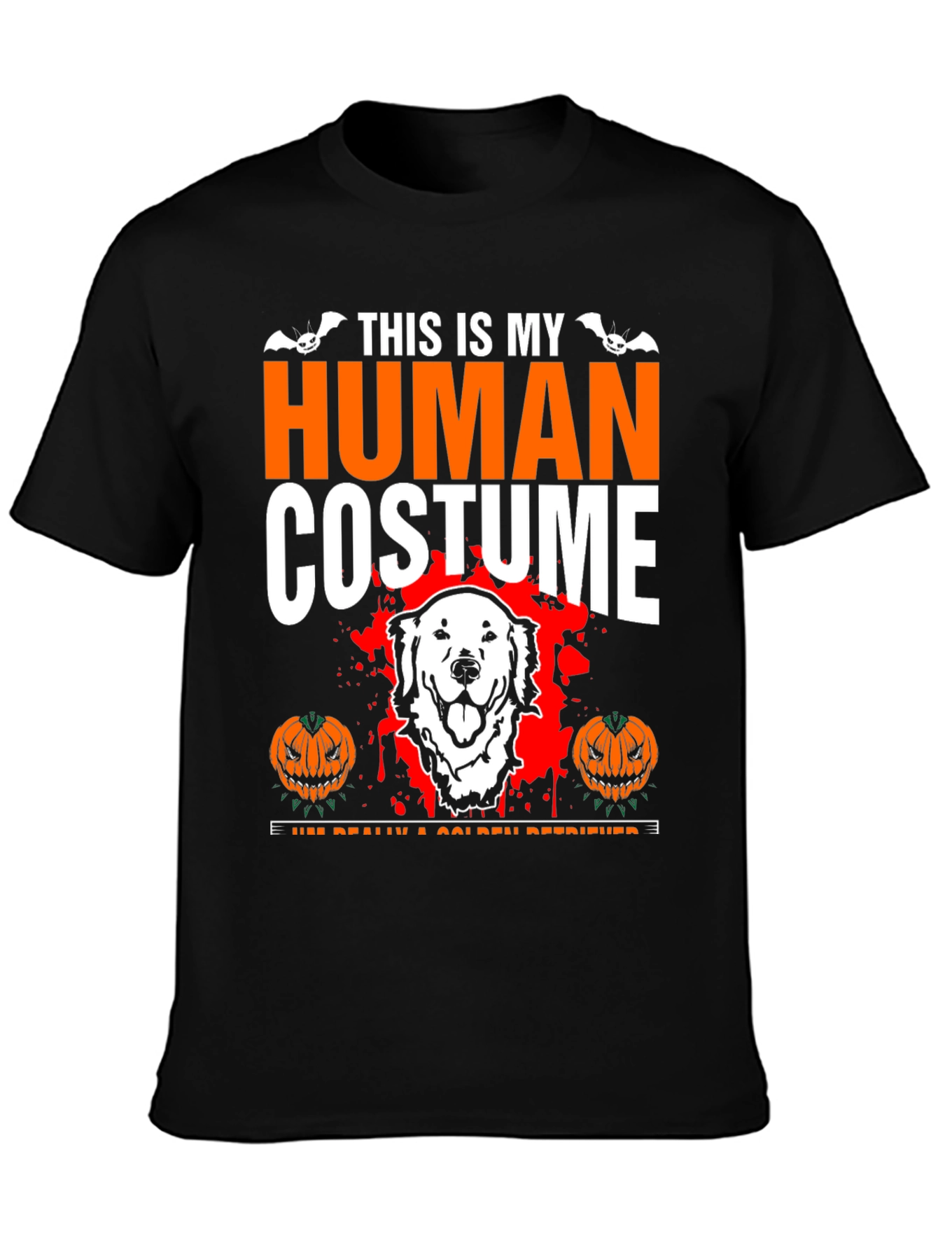 Halloween Golden Retriever Human Costume T-Shirt